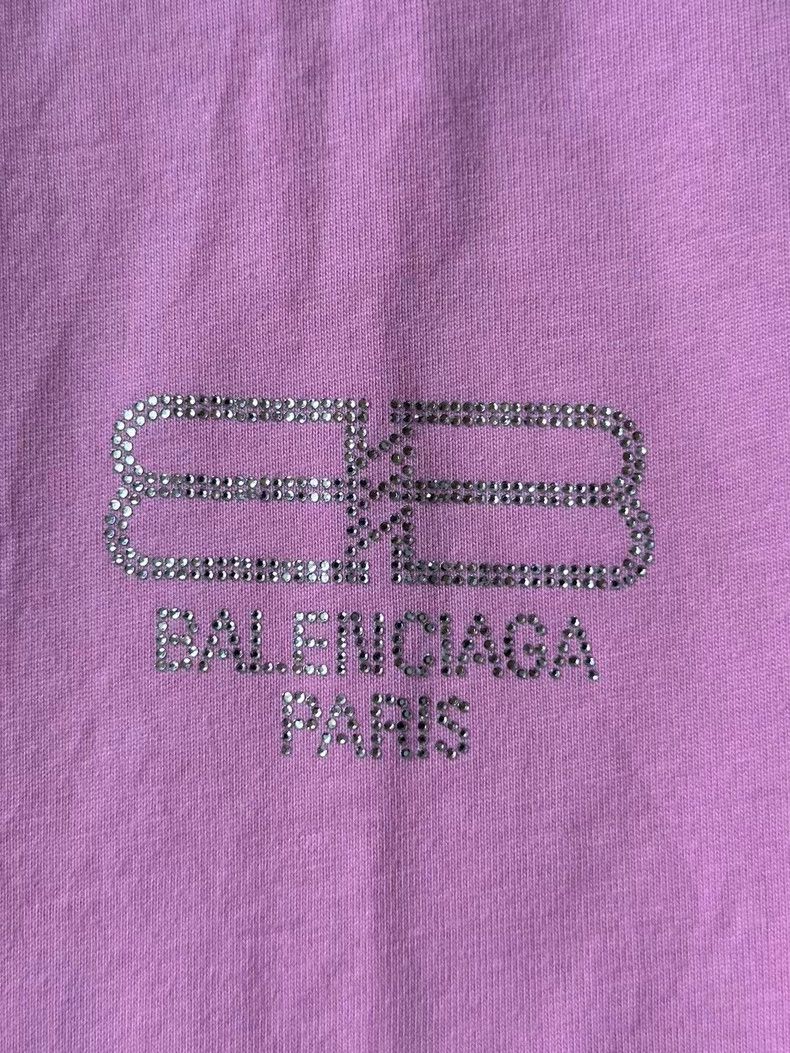 Balenciaga Balenciaga Pink Rhinestone Short Sleeve Size US XS / EU 42 / 0 - 2 Thumbnail