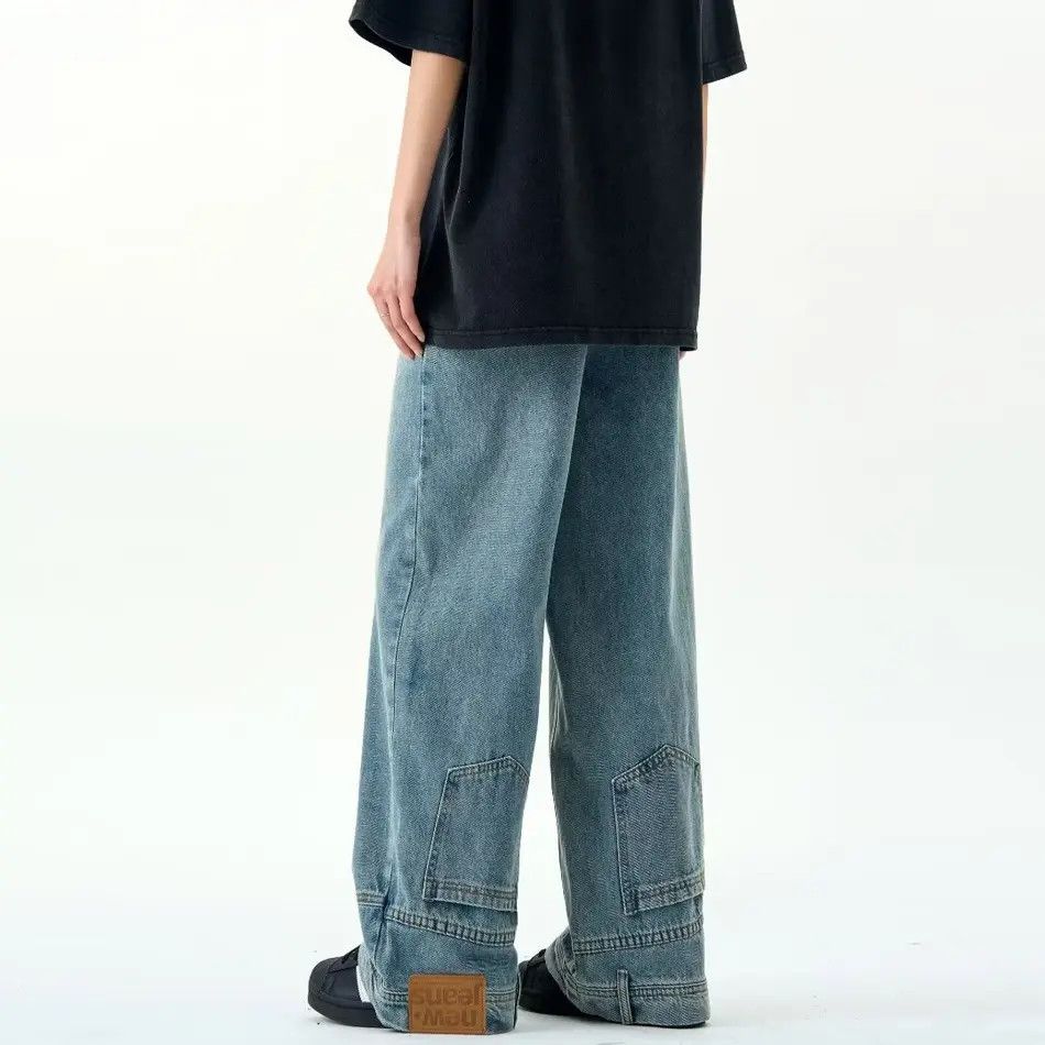 Japanese Brand × Jean Retro loose wide leg straight leg jeans Size US 32 / EU 48 - 6 Thumbnail