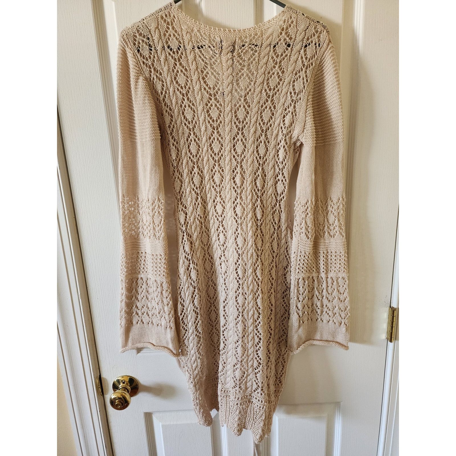 Other SNDYS Fate Mini Dress M NWT Beige Crochet Open Knit Boho Size M / US 6-8 / IT 42-44 - 2 Thumbnail