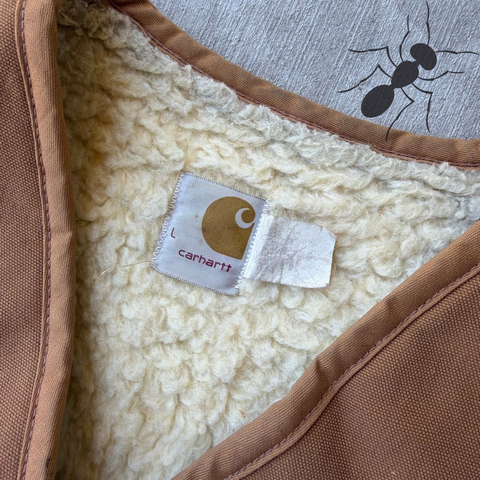 Carhartt × Vintage Carhartt brown Sherpa work wear vest Size US M / EU 48-50 / 2 - 3 Thumbnail