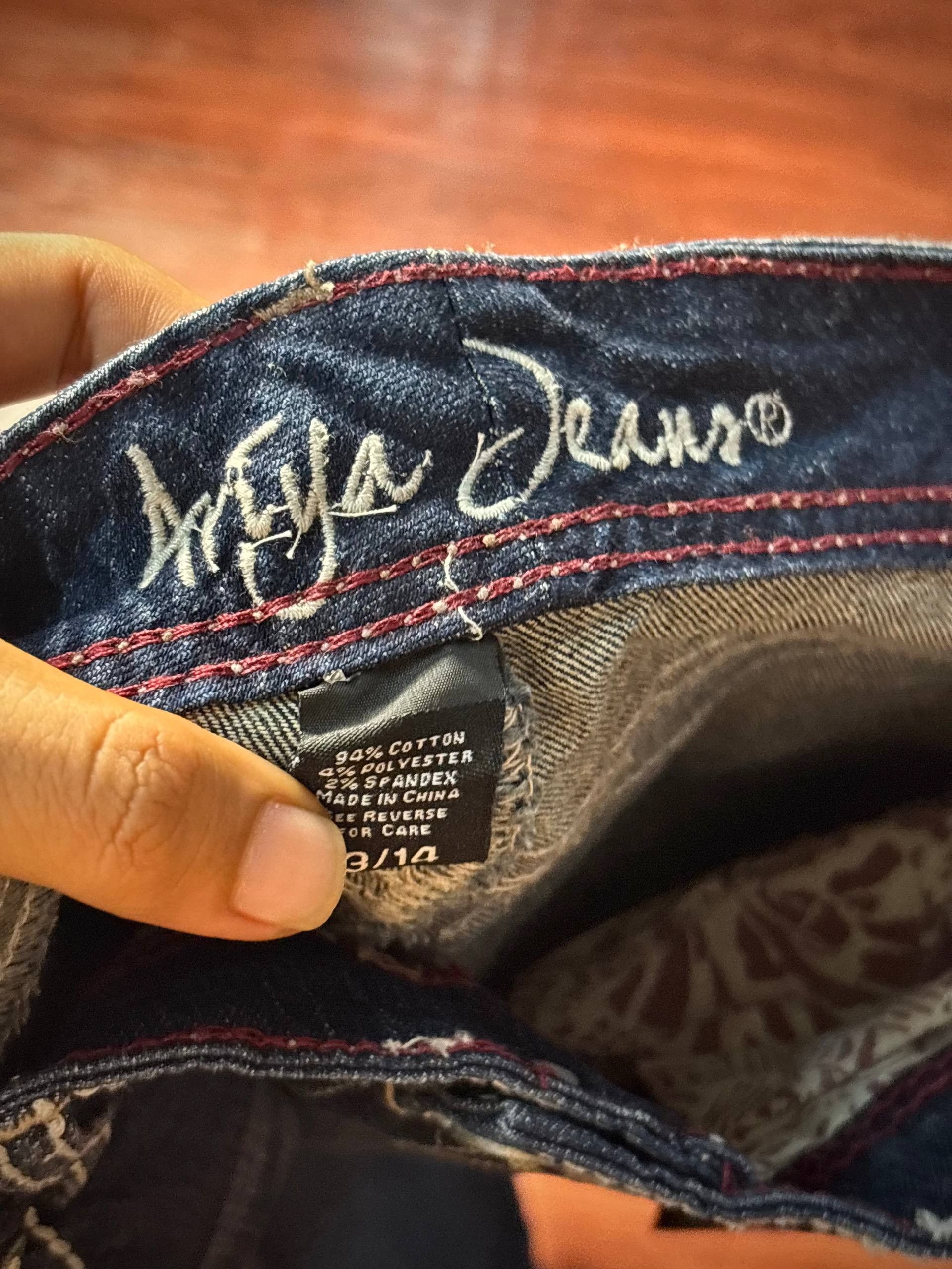 If Six Was Nine Vintage Y2K Ariya Jeans Designer Embroidered Denim Pants Size 36" / US 14 / IT 50 - 5 Thumbnail