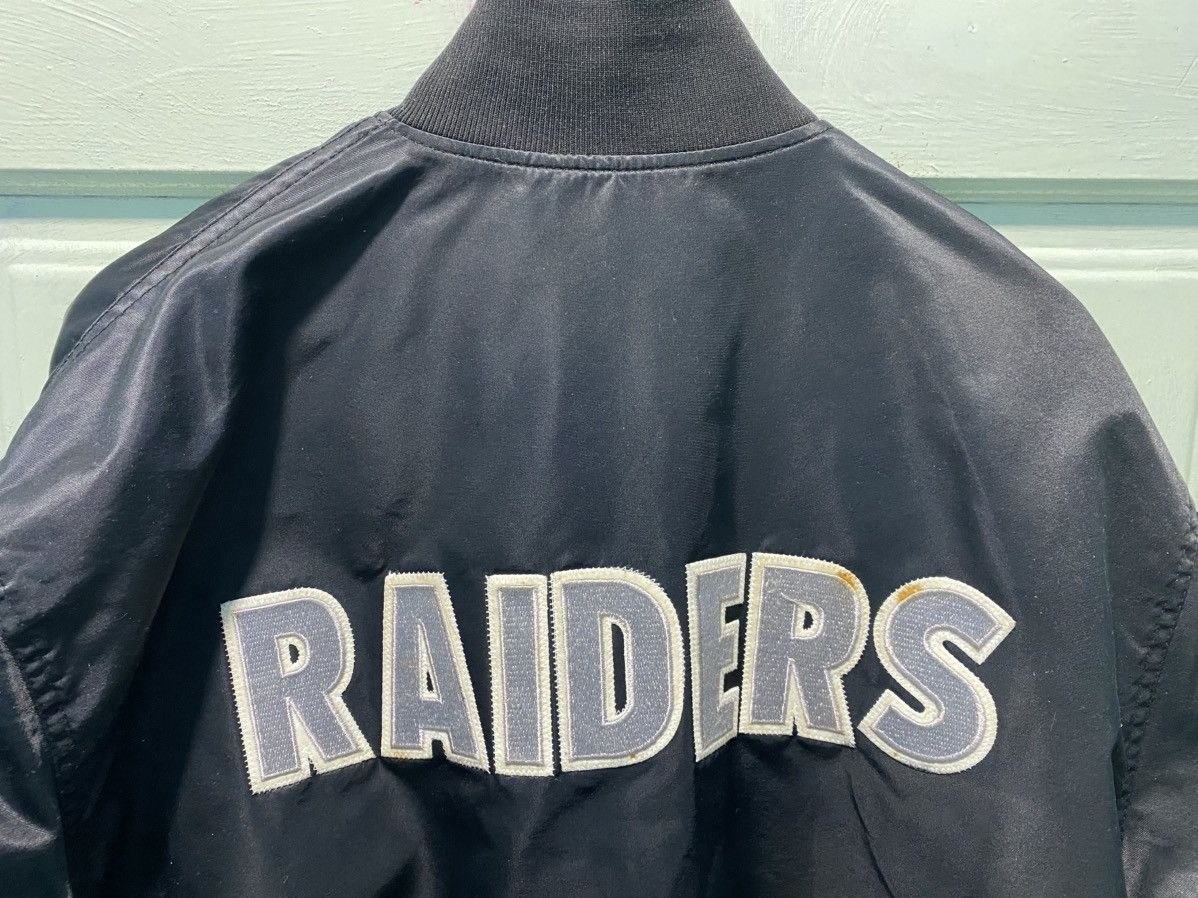 NFL 🥷🏻 Vtg Starter Pro Line Oakland Raiders Satin Varsity Jacket Size US XL / EU 56 / 4 - 7 Thumbnail