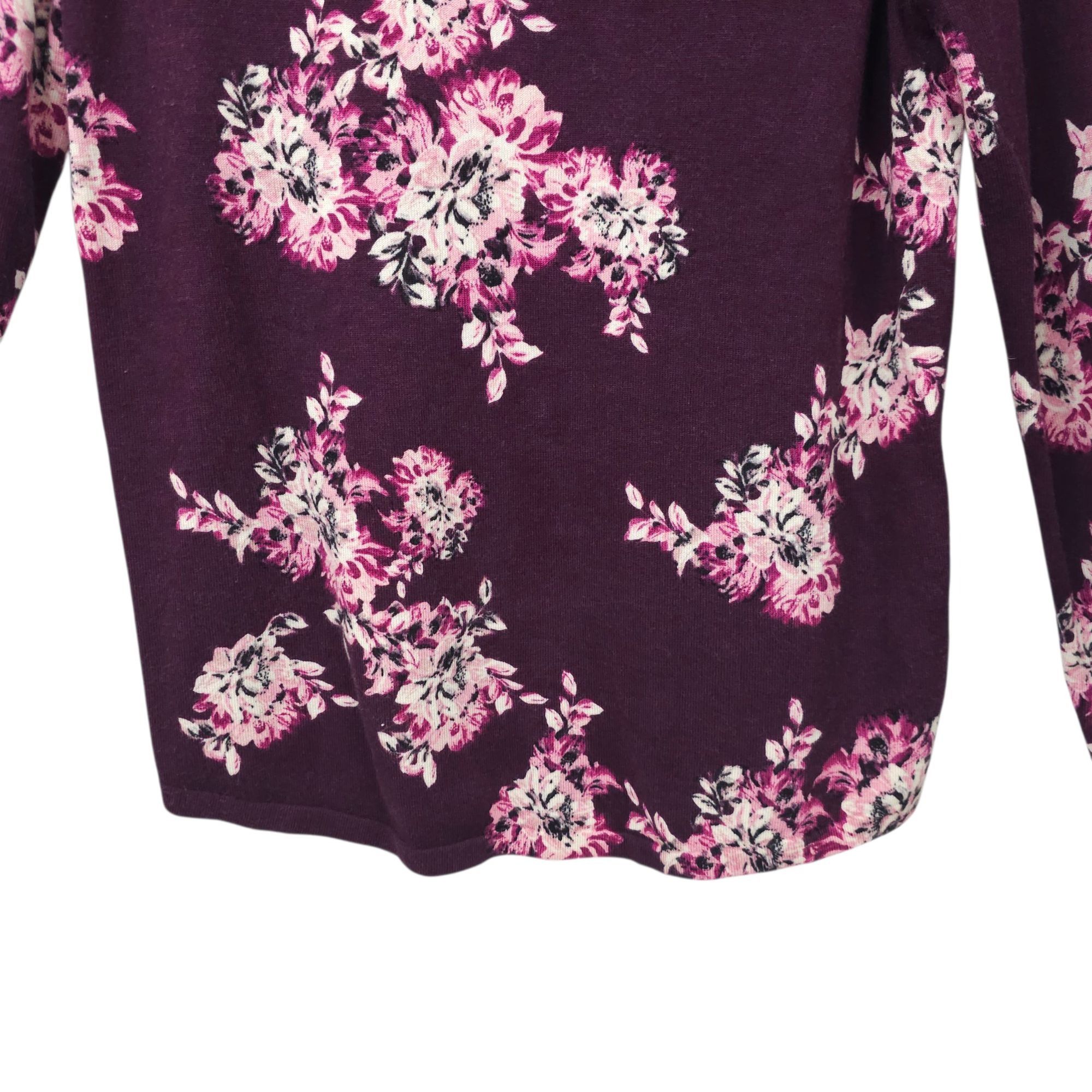 Chicos Chicos Simply Floral Knit Top Sweater Womens Size 1 US M Size M / US 6-8 / IT 42-44 - 10 Thumbnail