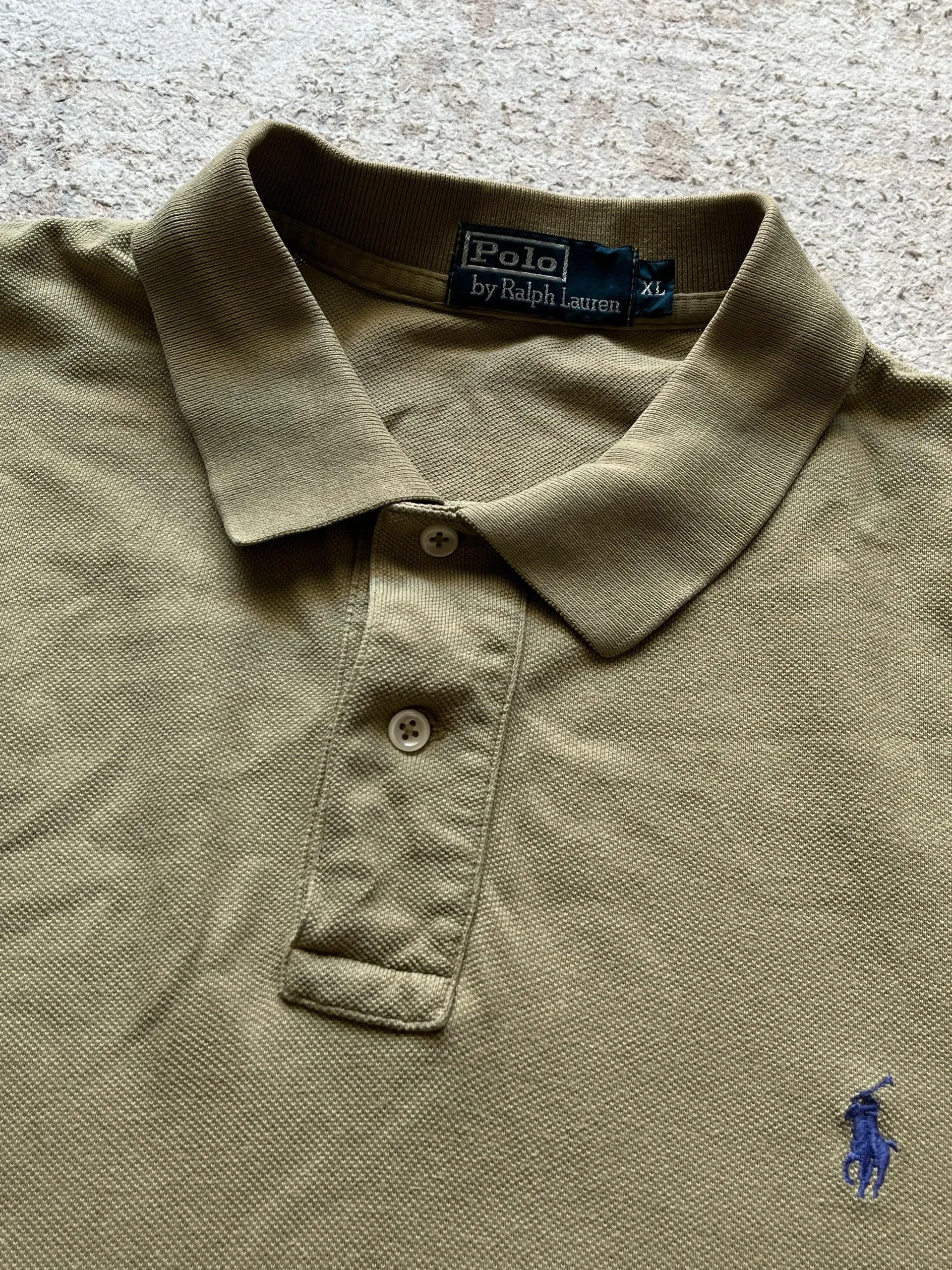 Polo Ralph Lauren Polo Ralph Lauren Sz XL Khaki Polo Shirt Small Pony Size US XL / EU 56 / 4 - 2 Thumbnail