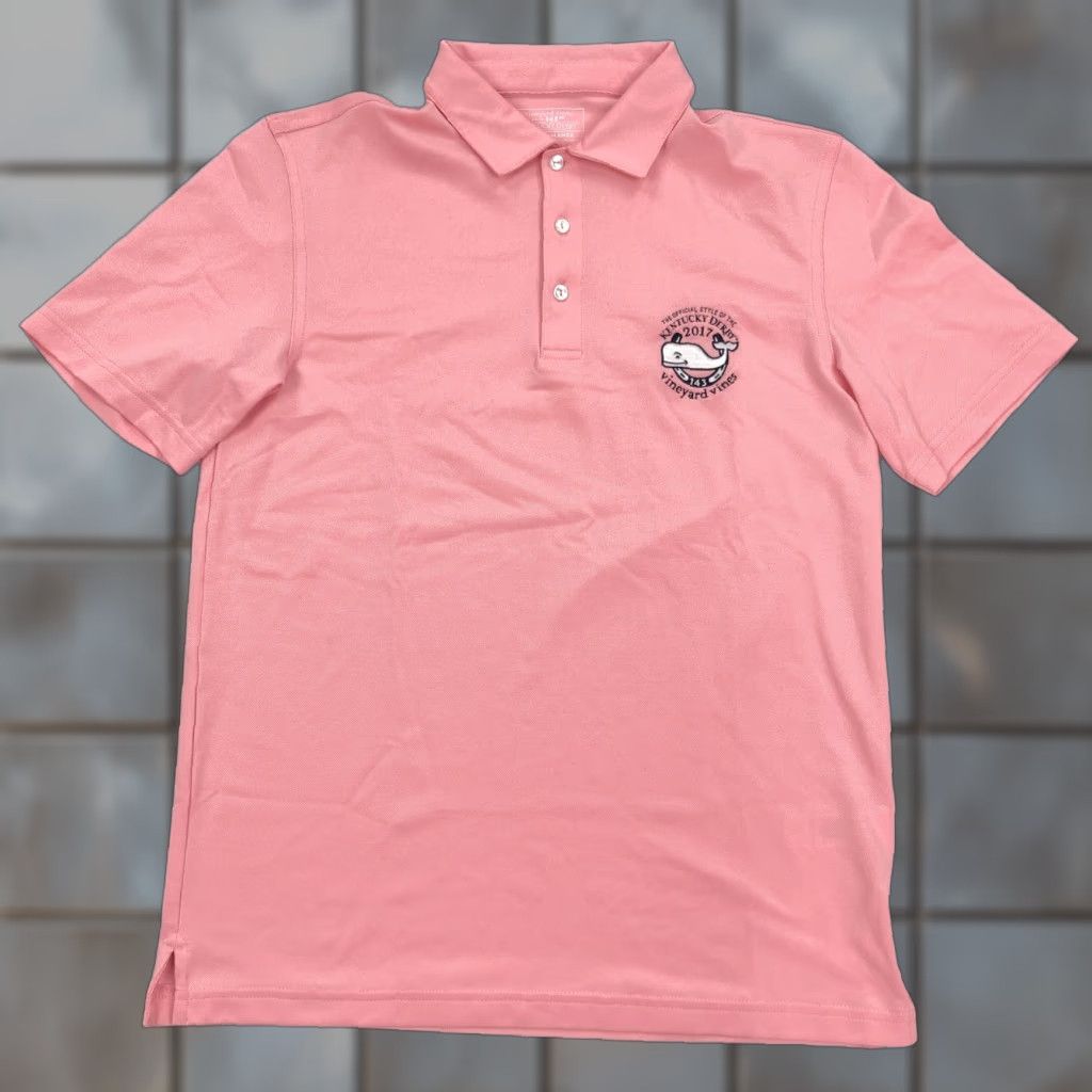 Vineyard Vines Vineyard Vines Polo Shirt Men S Small Pink Kentucky Derby 143 Performance Embroidered Whale Short Sleeve Polo Shirt Size US S / EU 44-46 / 1 - 1 Thumbnail