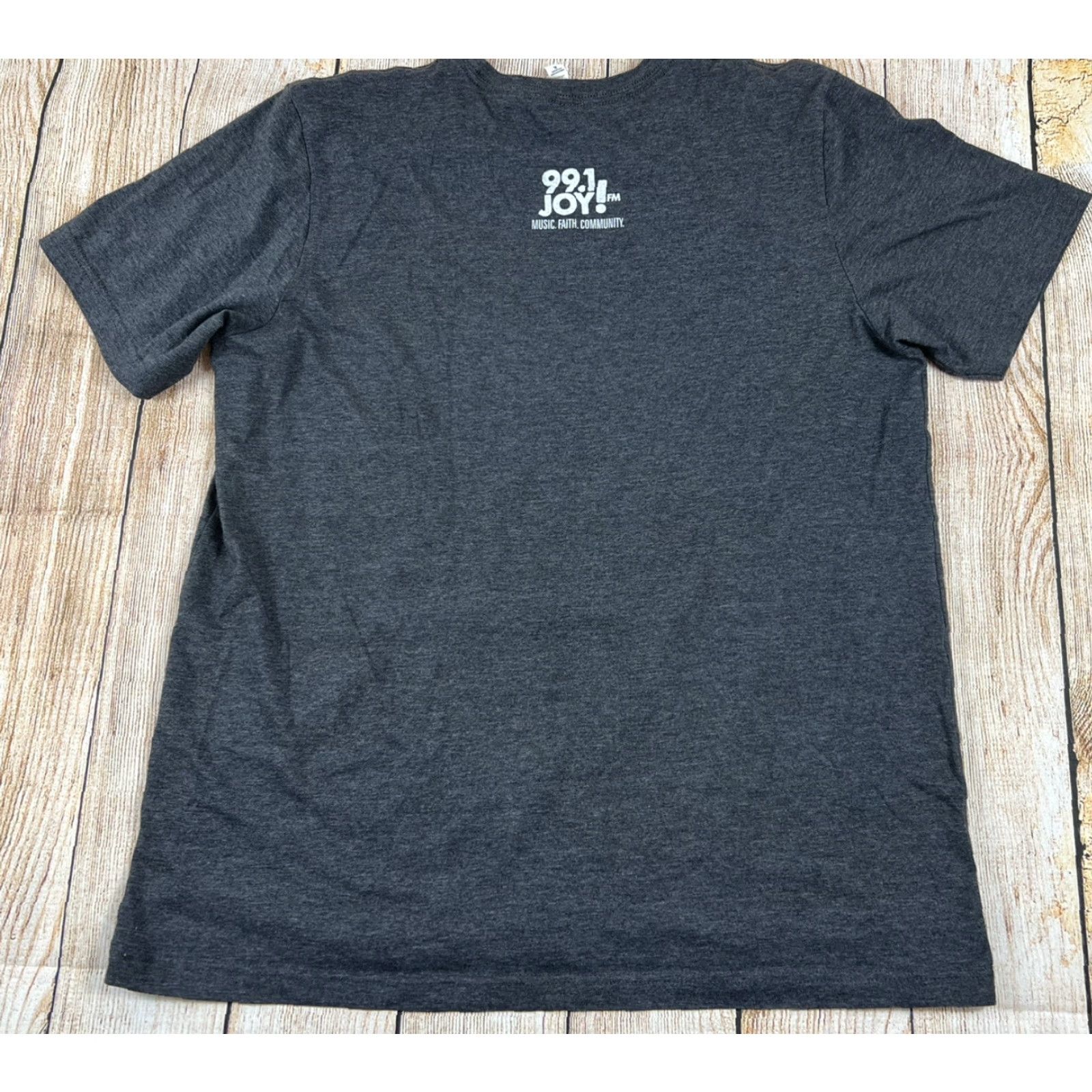 Vintage Joy FM Christian Radio T-Shirt Grey XL Men Crew Neck Music Faith Community 99.1 Size XL / US 12-14 / IT 48-50 - 7 Thumbnail