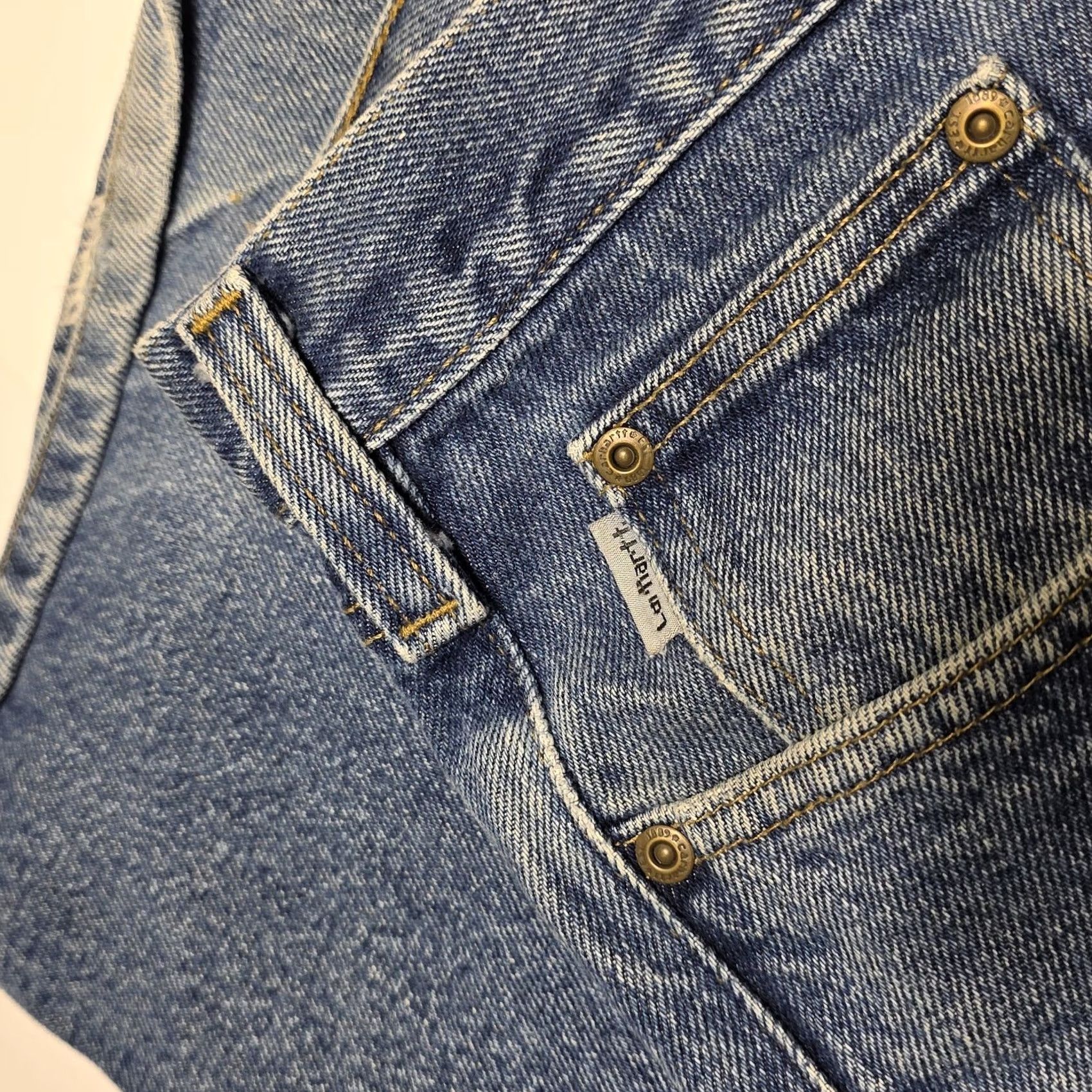 Carhartt Carhartt Jeans Mens 40x30 B460 DVB Blue Relaxed Fit Straight Leg Cotton Denim Size US 40 / EU 56 - 8 Thumbnail