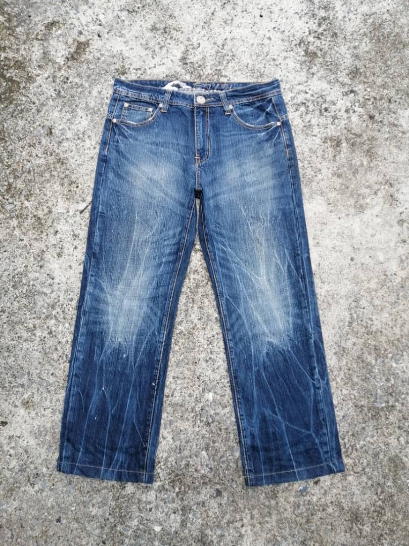 Japanese Brand Osaka Big Train Nice Design Embroidered Denim Jeans Size US 34 / EU 50 - 2 Thumbnail