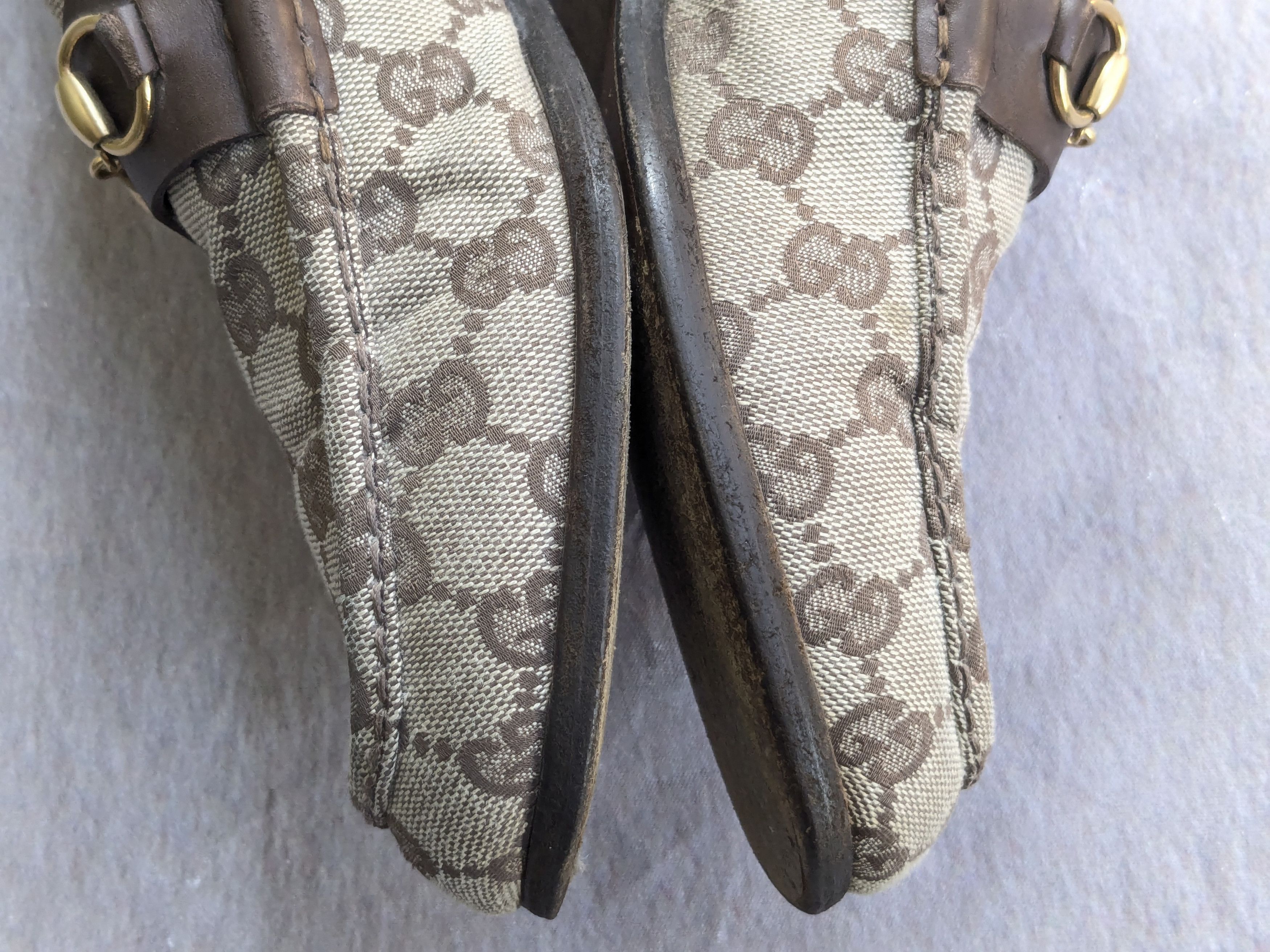 Gucci Gucci Horsebit Loafers Monogram Canvas Logo GG 9.5B Size US 9.5 / IT 39.5 - 10 Thumbnail