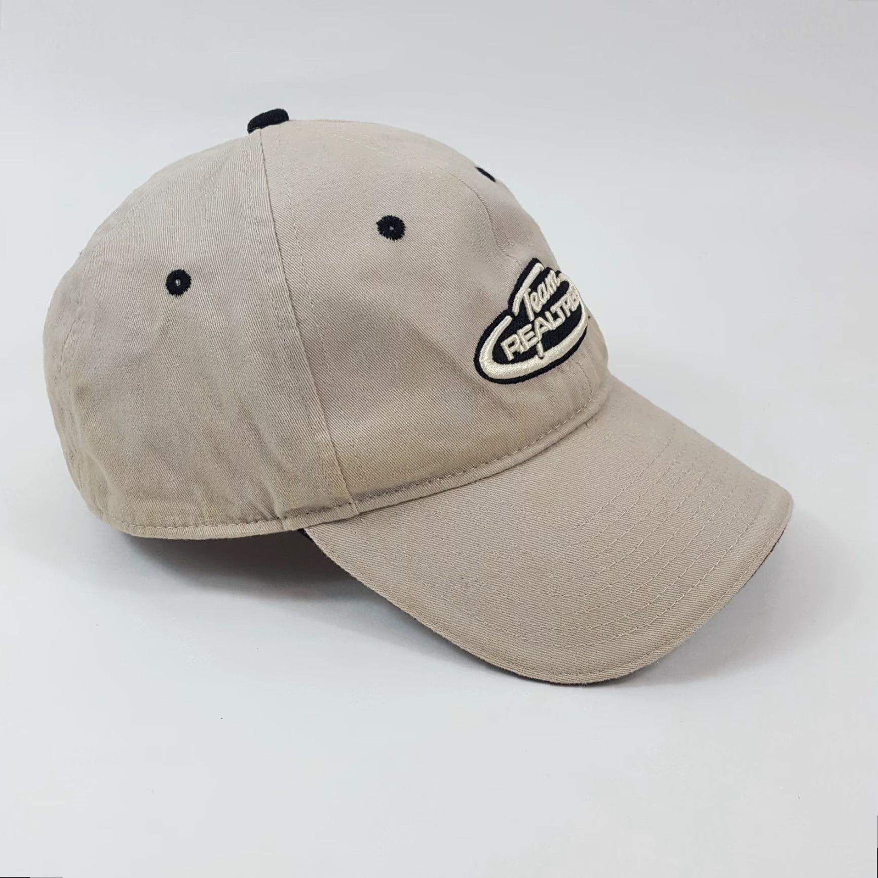 Realtree VINTAGE Realtree Adjustable Snapback Baseball Cap Hat - Beige - Retro Hunting NASCAR - Mens Size ONE SIZE - 5 Thumbnail