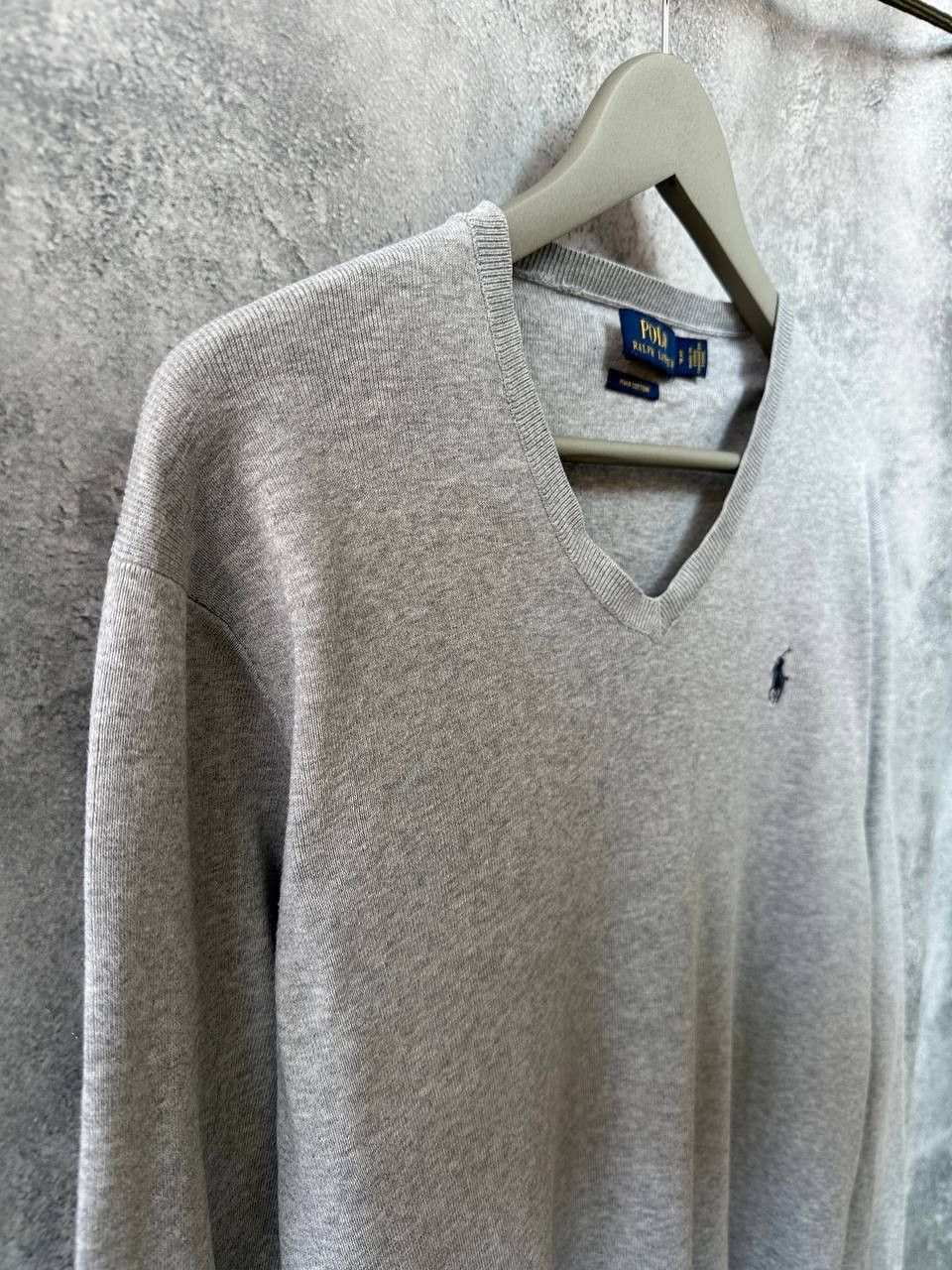 Polo Ralph Lauren Polo Ralph Lauren V-Neck Sweater Jumper Gray Pullover Size US S / EU 44-46 / 1 - 4 Thumbnail