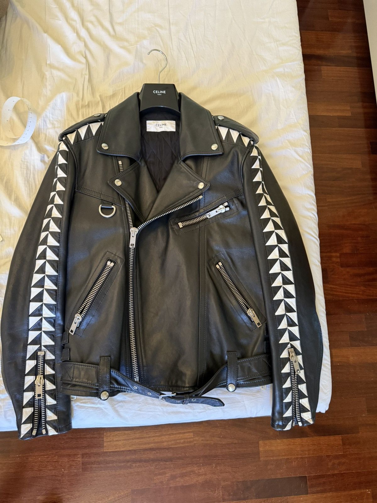 Celine Celine by Hedi SLimane leather jacket. D ring runway SS22 Size US M / EU 48-50 / 2 - 1 Thumbnail