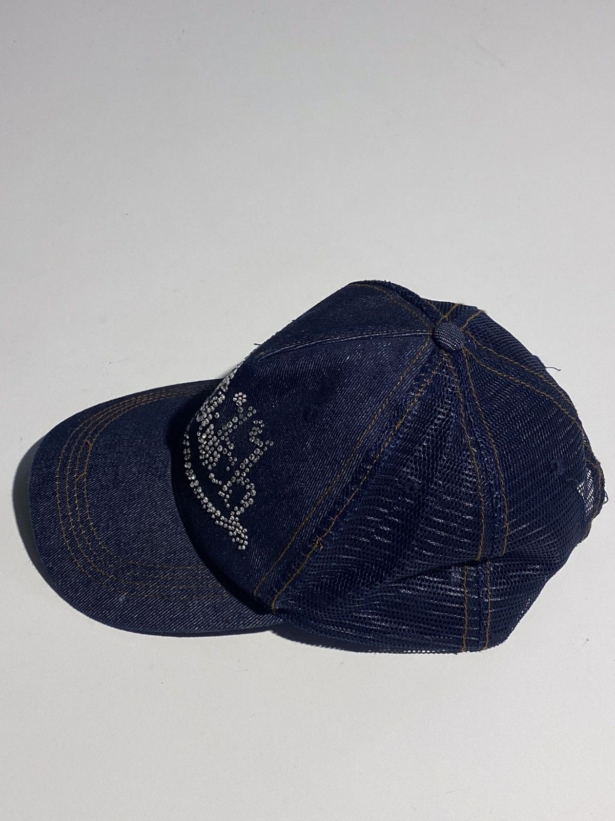 Von Dutch 🔥 00s VON DUTCH RHINESTONES EMBELLISHED DENIM CAP Y2k Size ONE SIZE - 6 Thumbnail