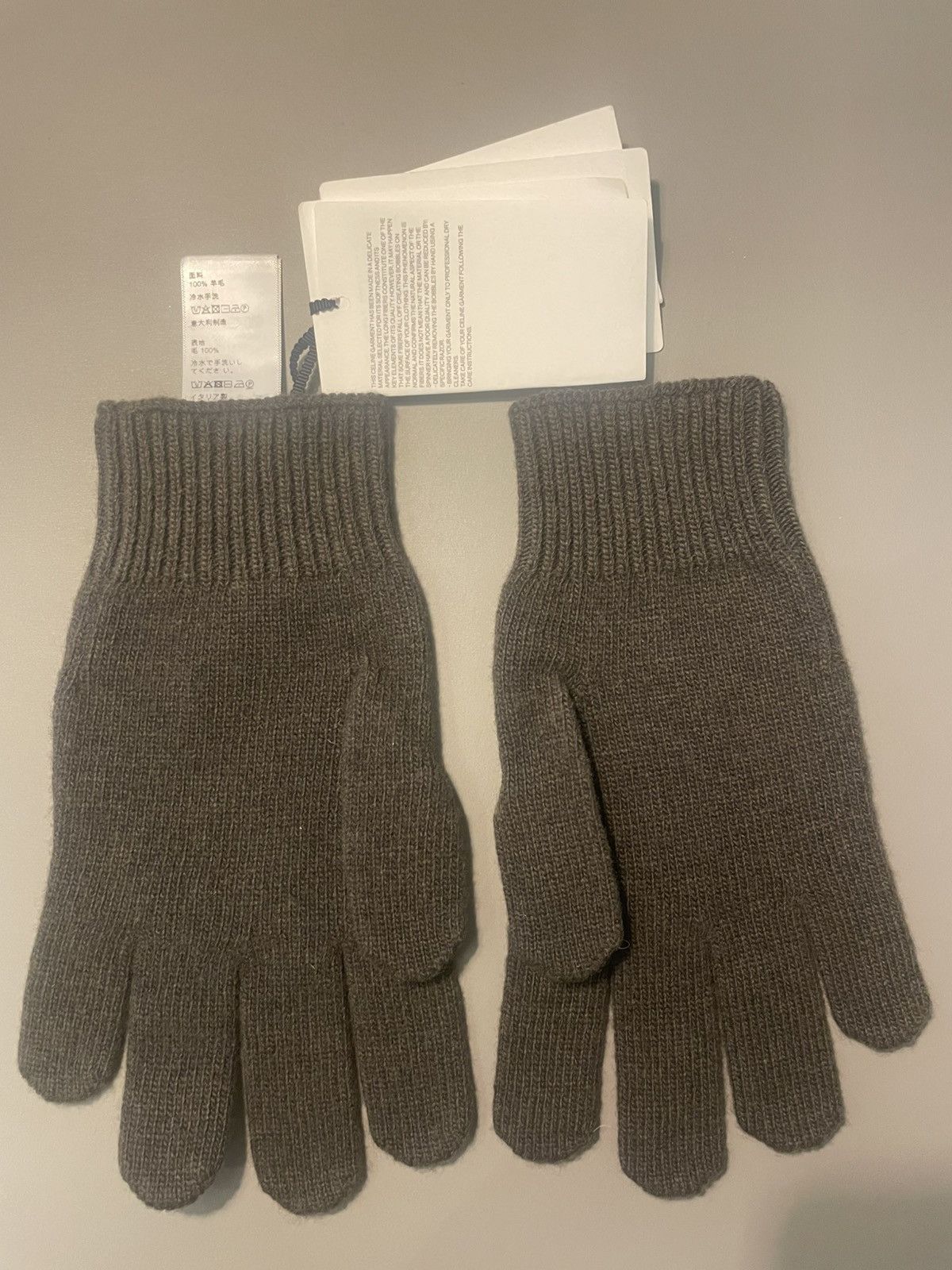 Celine Celine gloves. Olive green. Wool. Size ONE SIZE - 2 Thumbnail