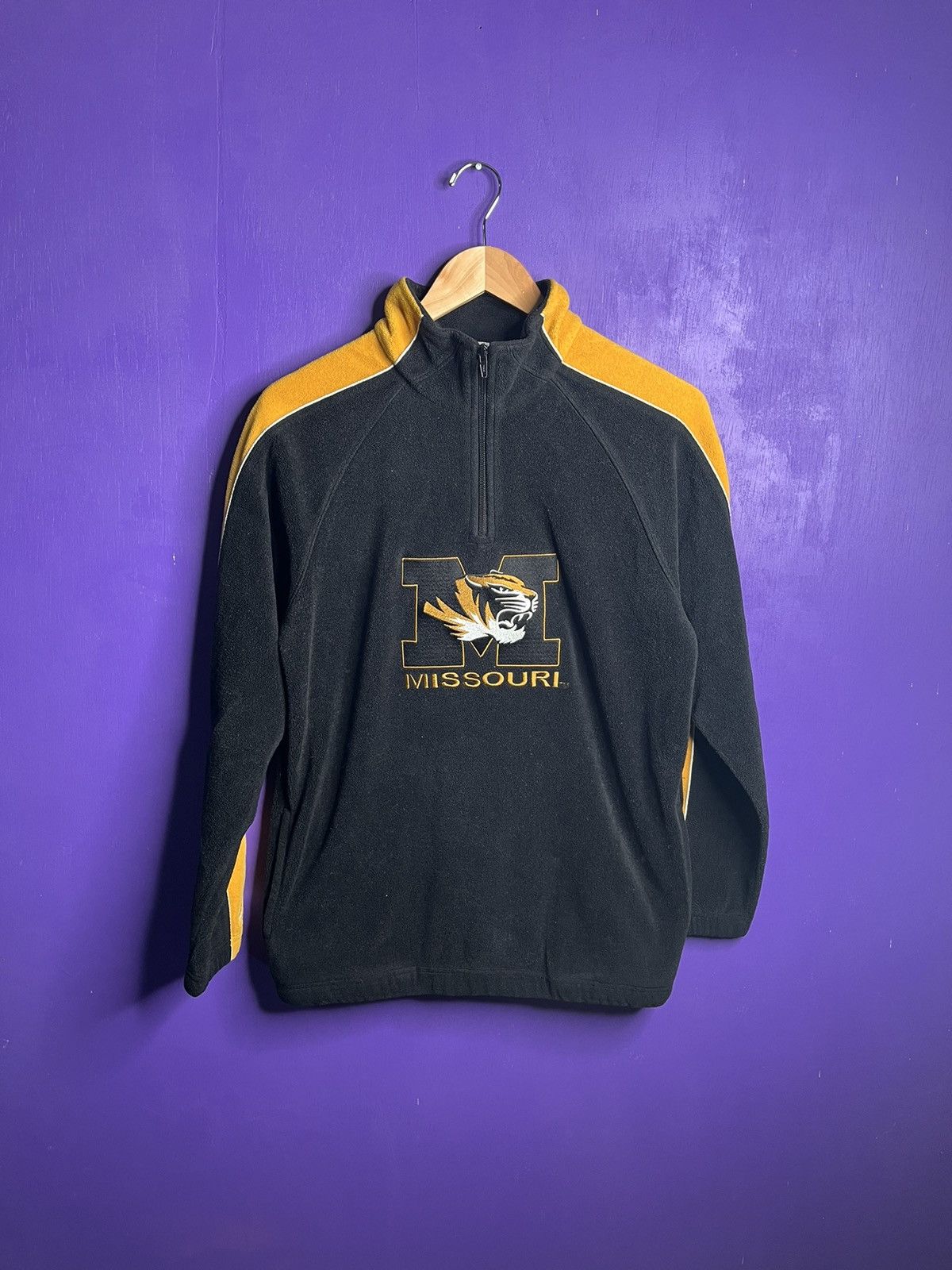 Majestic × Vintage Vintage 90s Majestic Missouri tigers fleece jacket Size US M / EU 48-50 / 2 - 1 Thumbnail
