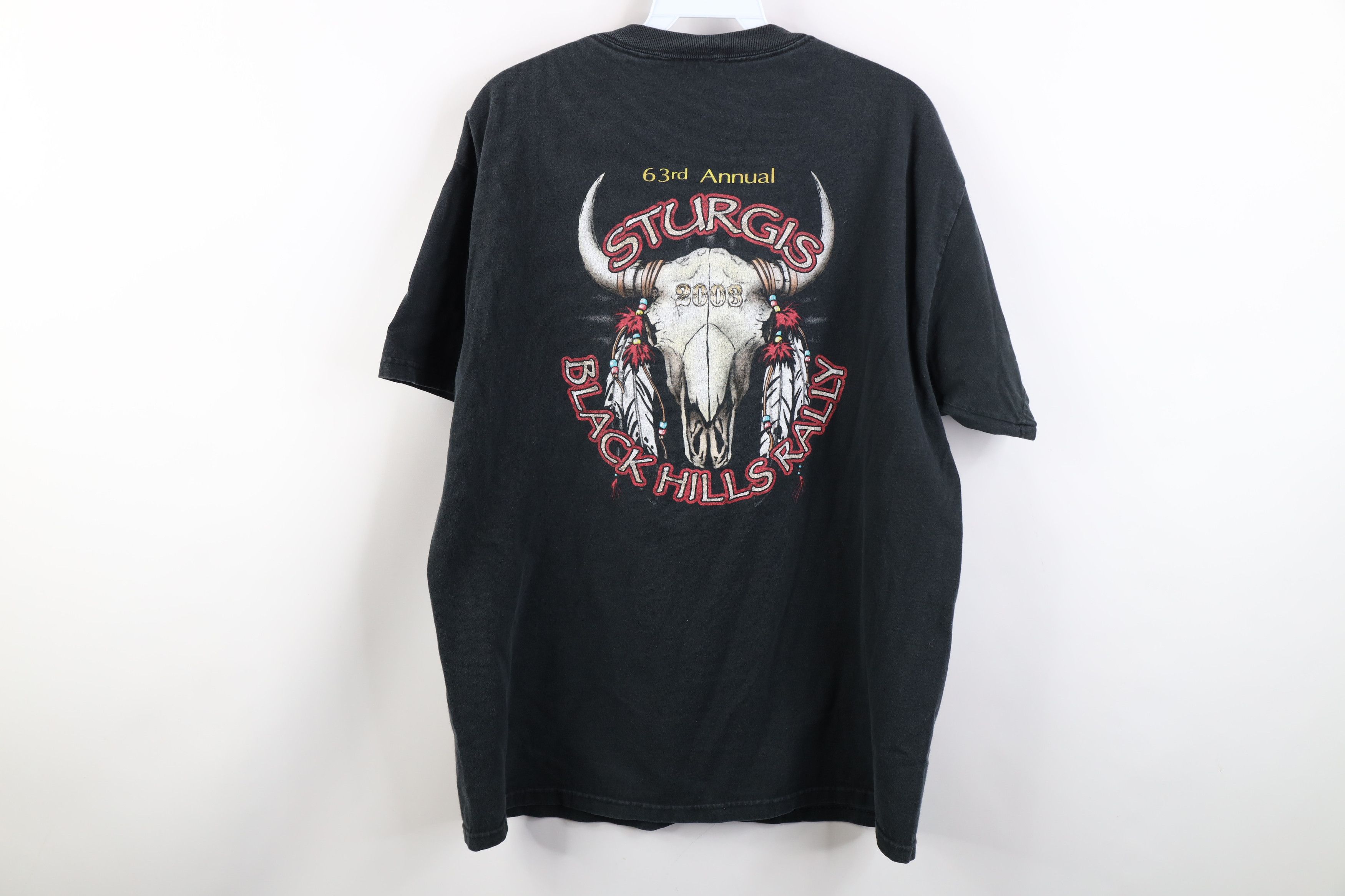 Vintage Vintage Y2K 2003 Sturgis Black Hills Motorcycle T-Shirt Size US L / EU 52-54 / 3 - 13 Thumbnail