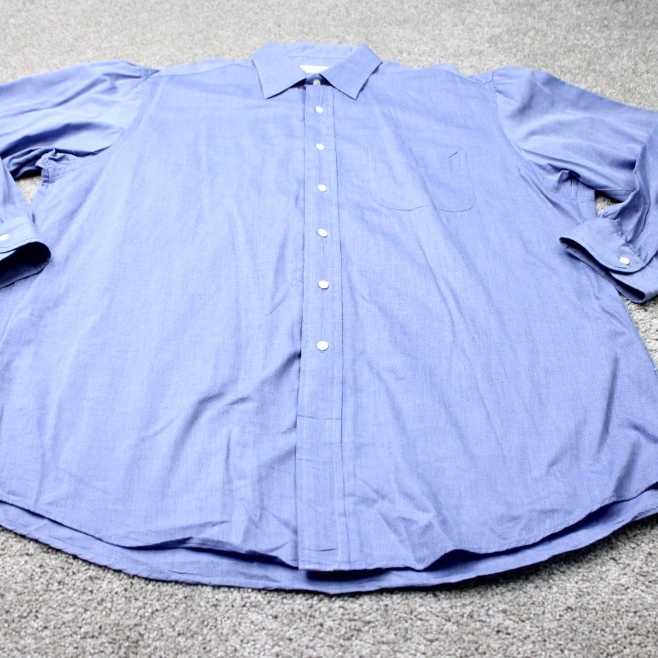 Brooks Brothers Brooks Brothers 346 Shirt Mens 17 Blue 100% Cotton Long Sleeve Button Up Dress Shirt Size US XL / EU 56 / 4 - 3 Thumbnail