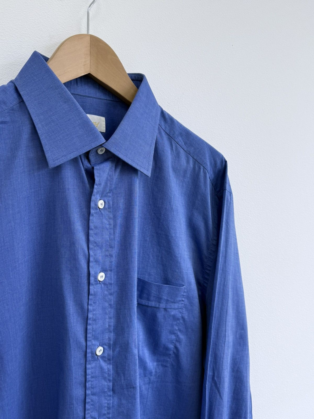 Brioni Brioni Blue Cotton Button Up Shirt Size US XL / EU 56 / 4 - 3 Thumbnail