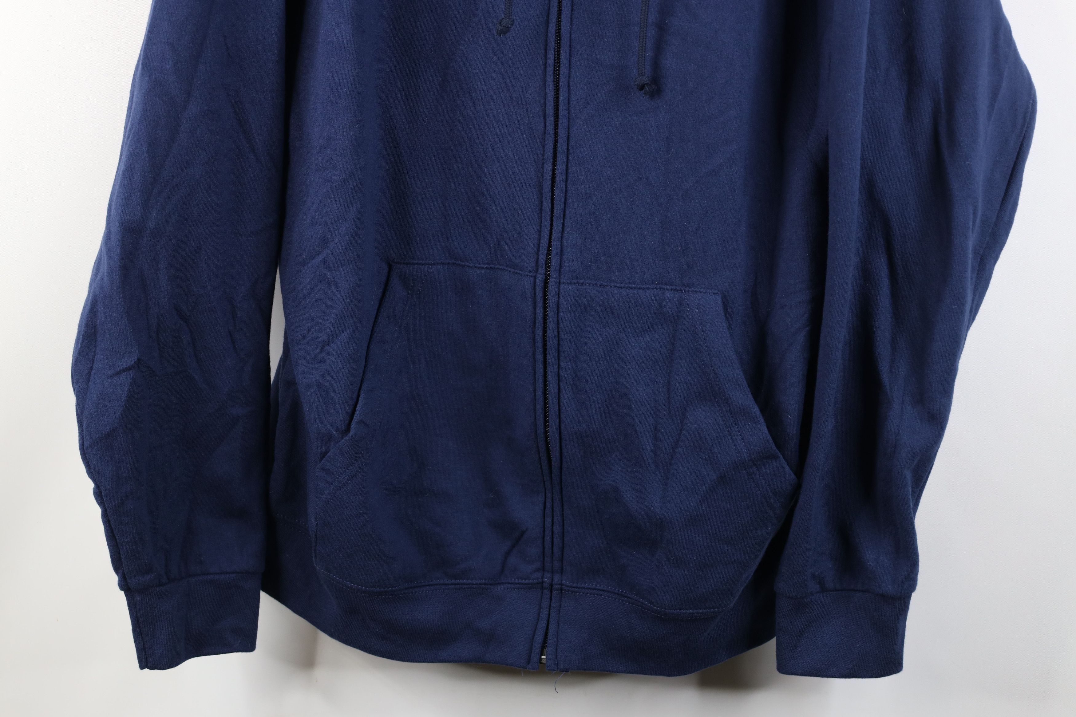 Vintage Vintage Y2K Spell FedEx Shipping Full Zip Hoodie Navy Blue Size US L / EU 52-54 / 3 - 3 Thumbnail