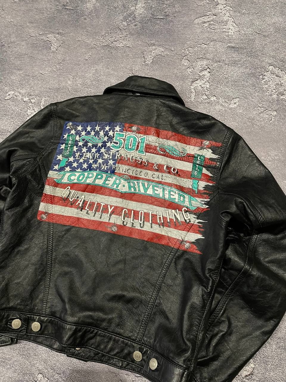 Levi's Vintage Clothing × Vintage Vintage Levi’s Natural Leather Jacket Size S / US 4 / IT 40 - 6 Thumbnail