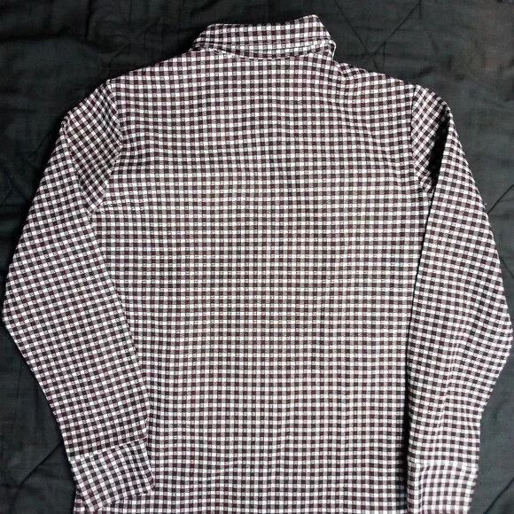 Vintage Vintage 60s Plaid Checker Polyester Button Disco Shirt Size M / US 6-8 / IT 42-44 - 3 Thumbnail