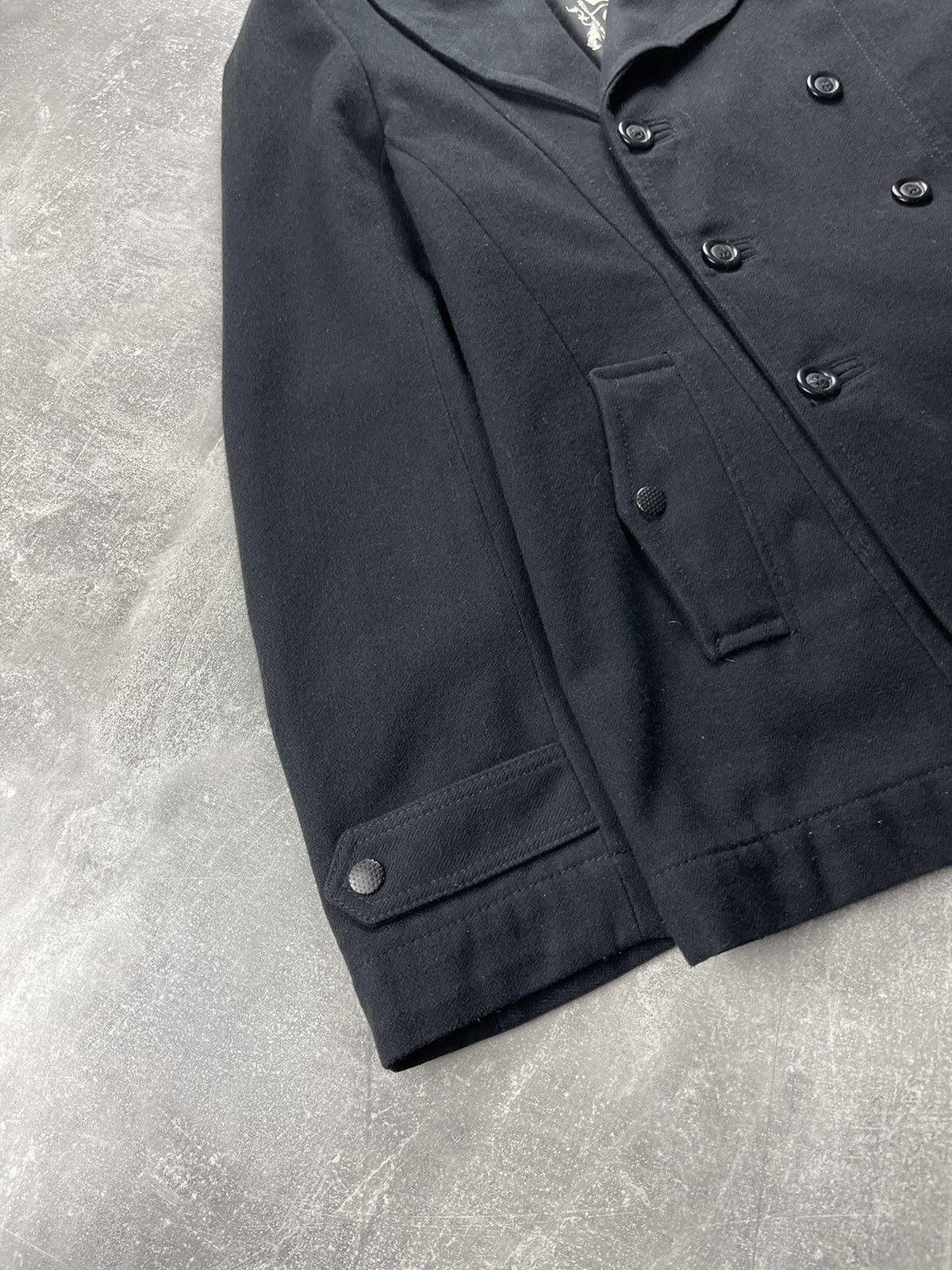 Diesel Diesel Avant Garde Double Breasted Wool Peacoat Black Size S / US 4 / IT 40 - 3 Thumbnail
