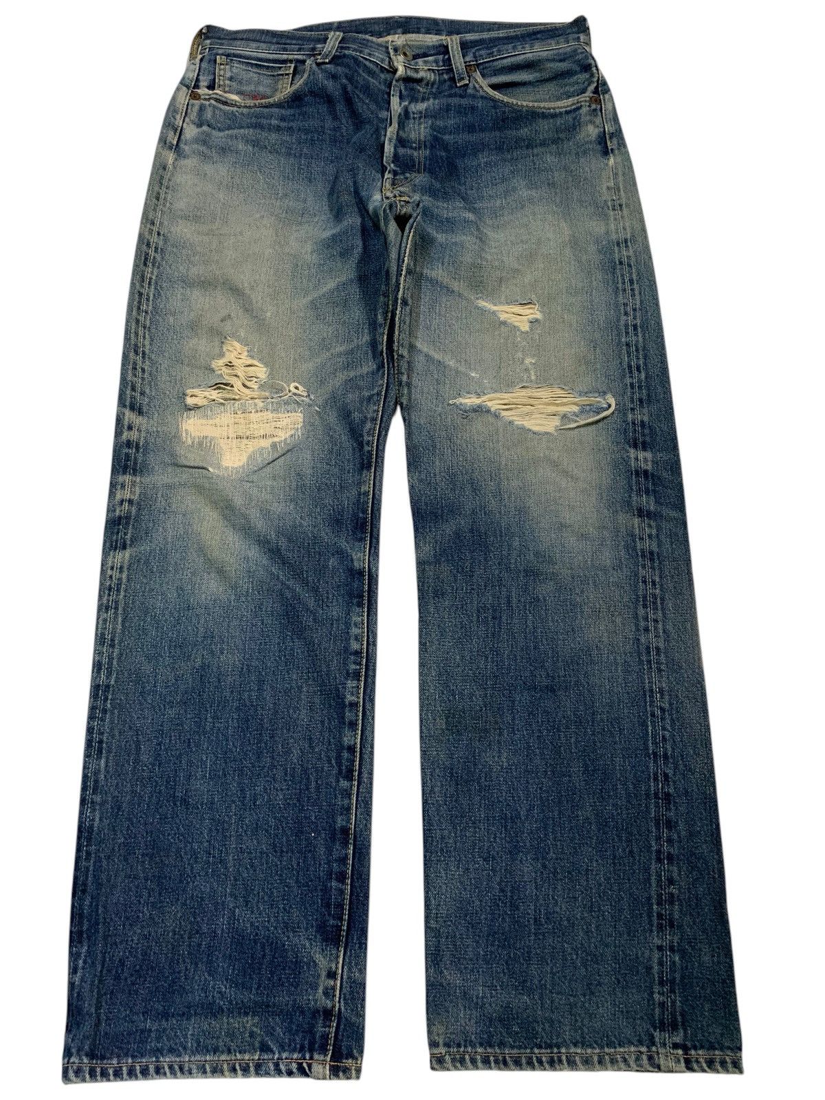 Kapital VINTAGE KAMAKURA SELVEDGE FADED JAPANESE DISTRESSED DENIM Size US 33 - 1 Thumbnail