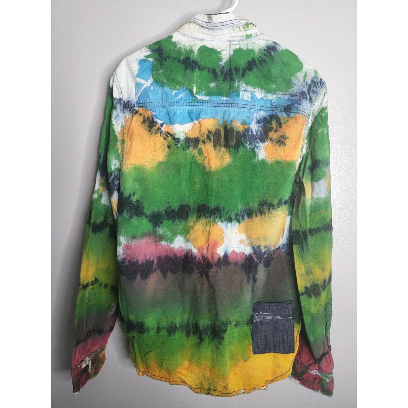 Vintage Preme Denim Shirt L Men Tie Dye Button Down Shirt Size US L / EU 52-54 / 3 - 2 Thumbnail