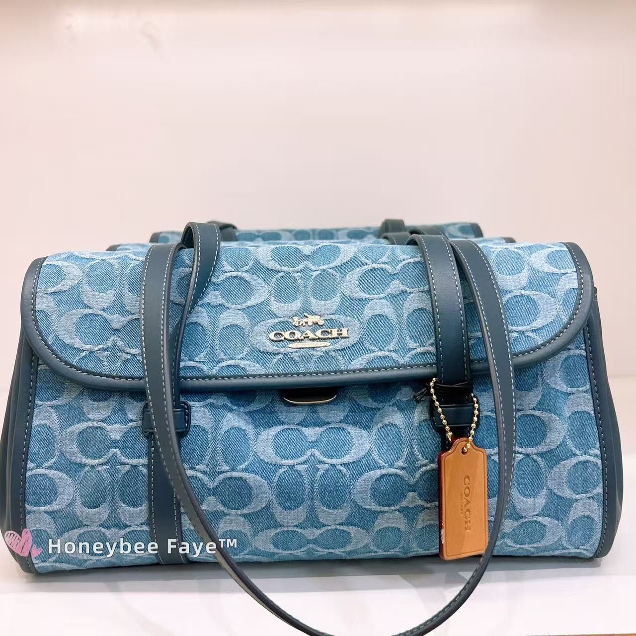 Coach Bridget Flap Shoulder Bag In Signature Denim CDE94 Size ONE SIZE - 1 Thumbnail