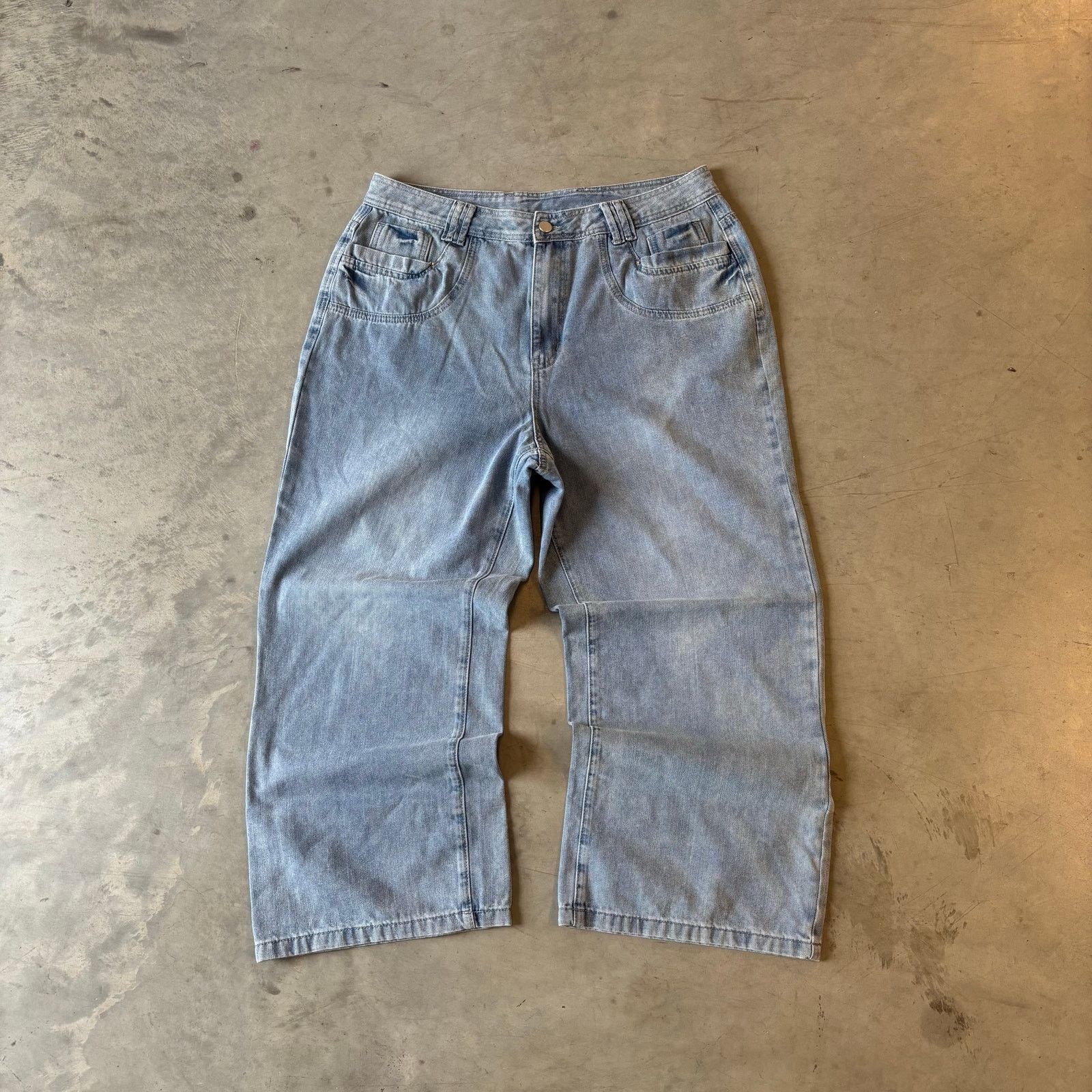 Vintage Vintage faded washed super baggy jeans Size US 34 / EU 50 - 1 Thumbnail