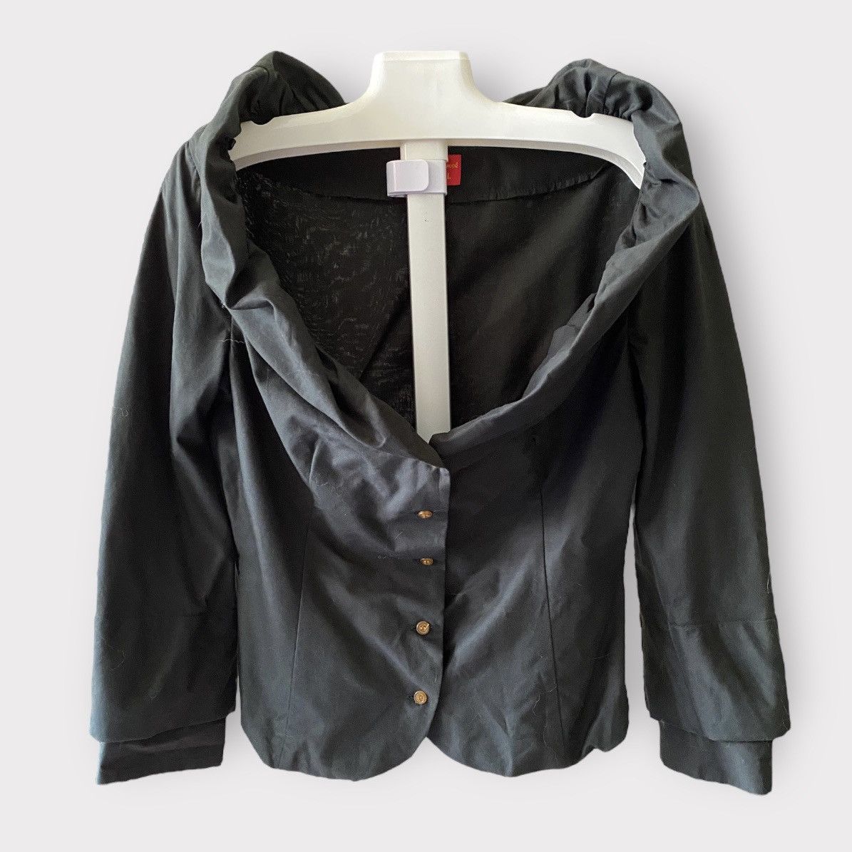image of Vivienne Westwood Ss08 Drunken Drape Jacket in Black, Women's (Size Medium)