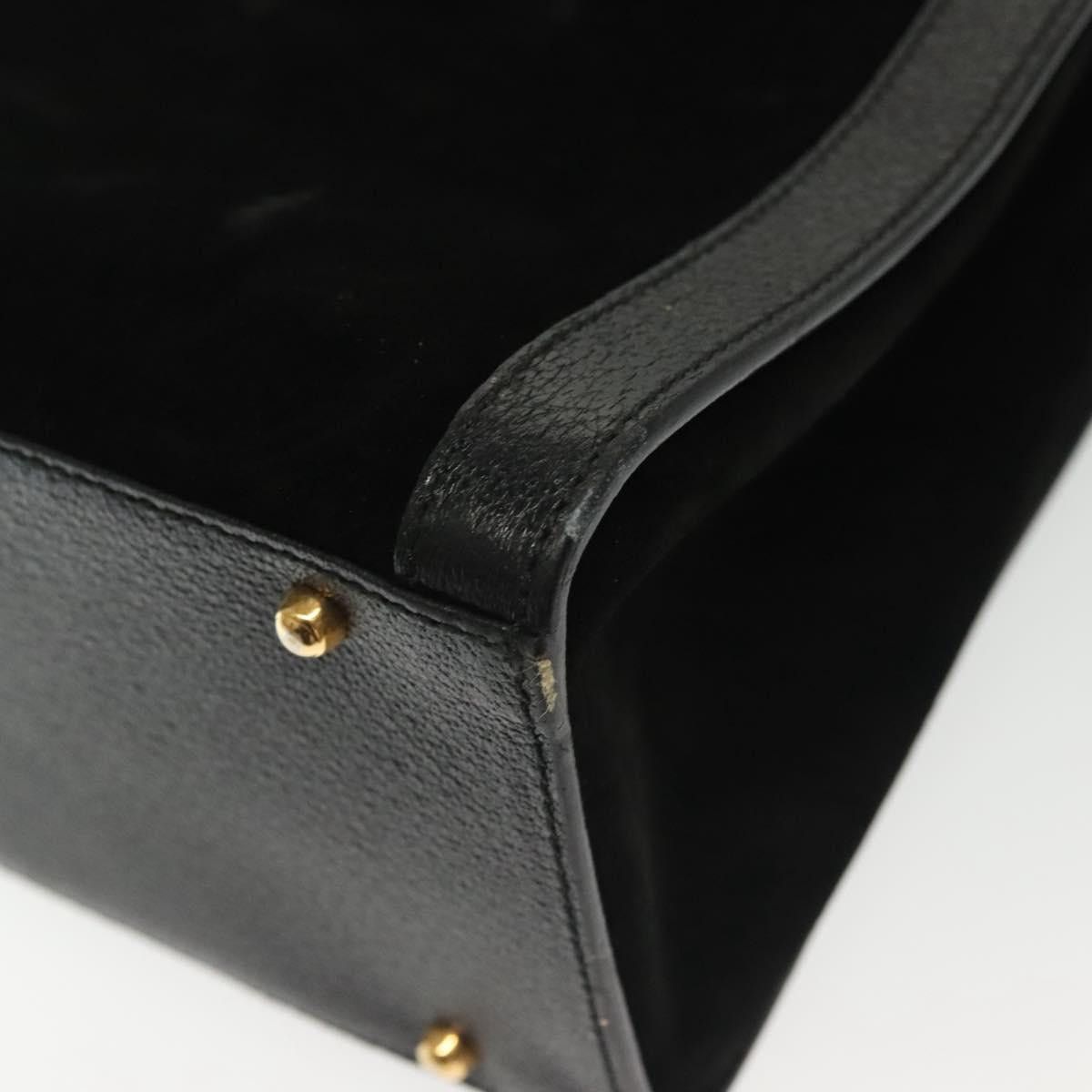 Gucci GUCCI Bamboo Hand Bag Suede Black Gold 002 1186 002 1186 Size ONE SIZE - 13 Thumbnail