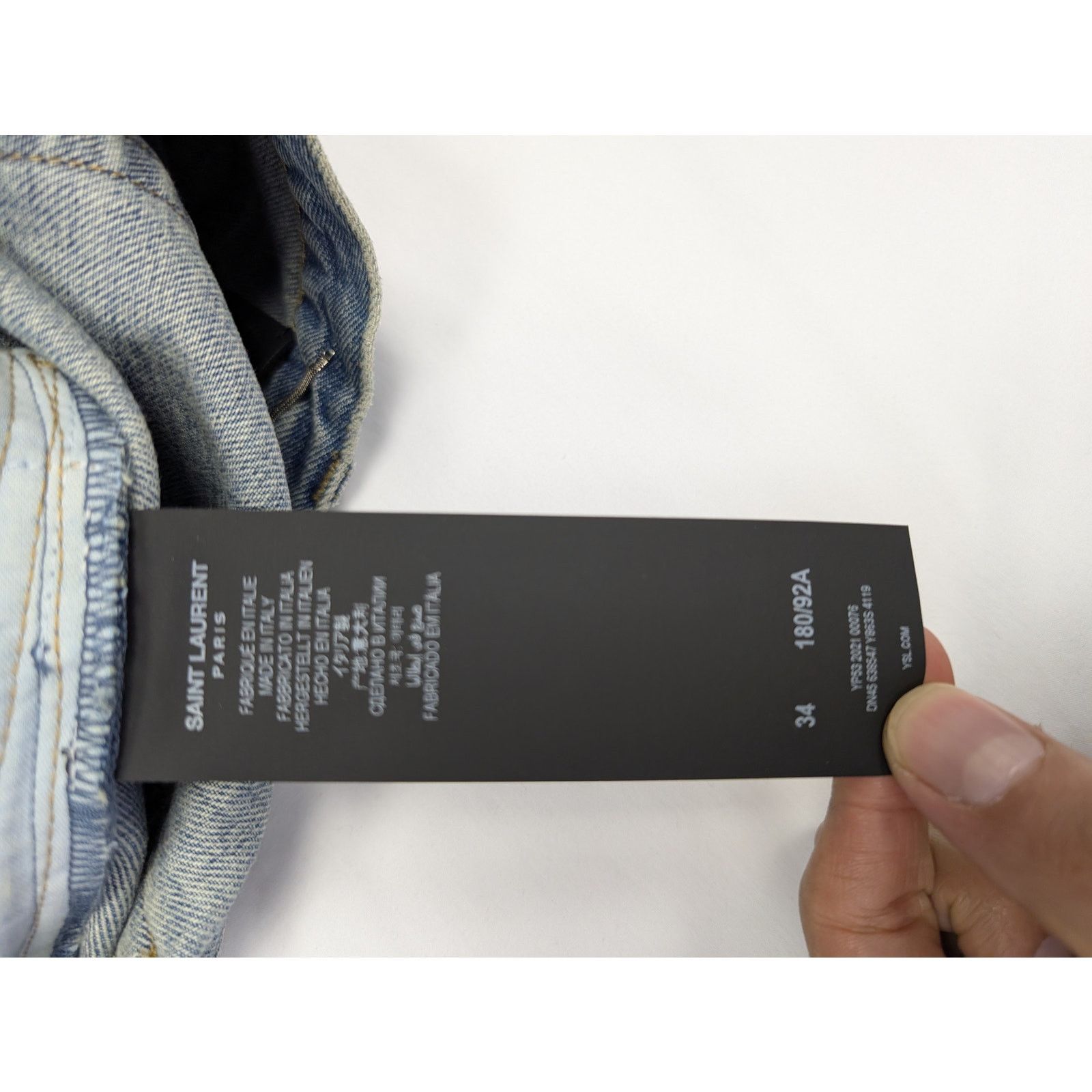Saint Laurent Paris o1rshd1 Denim Short Straight in Florida Blue Size US 34 / EU 50 - 11 Thumbnail