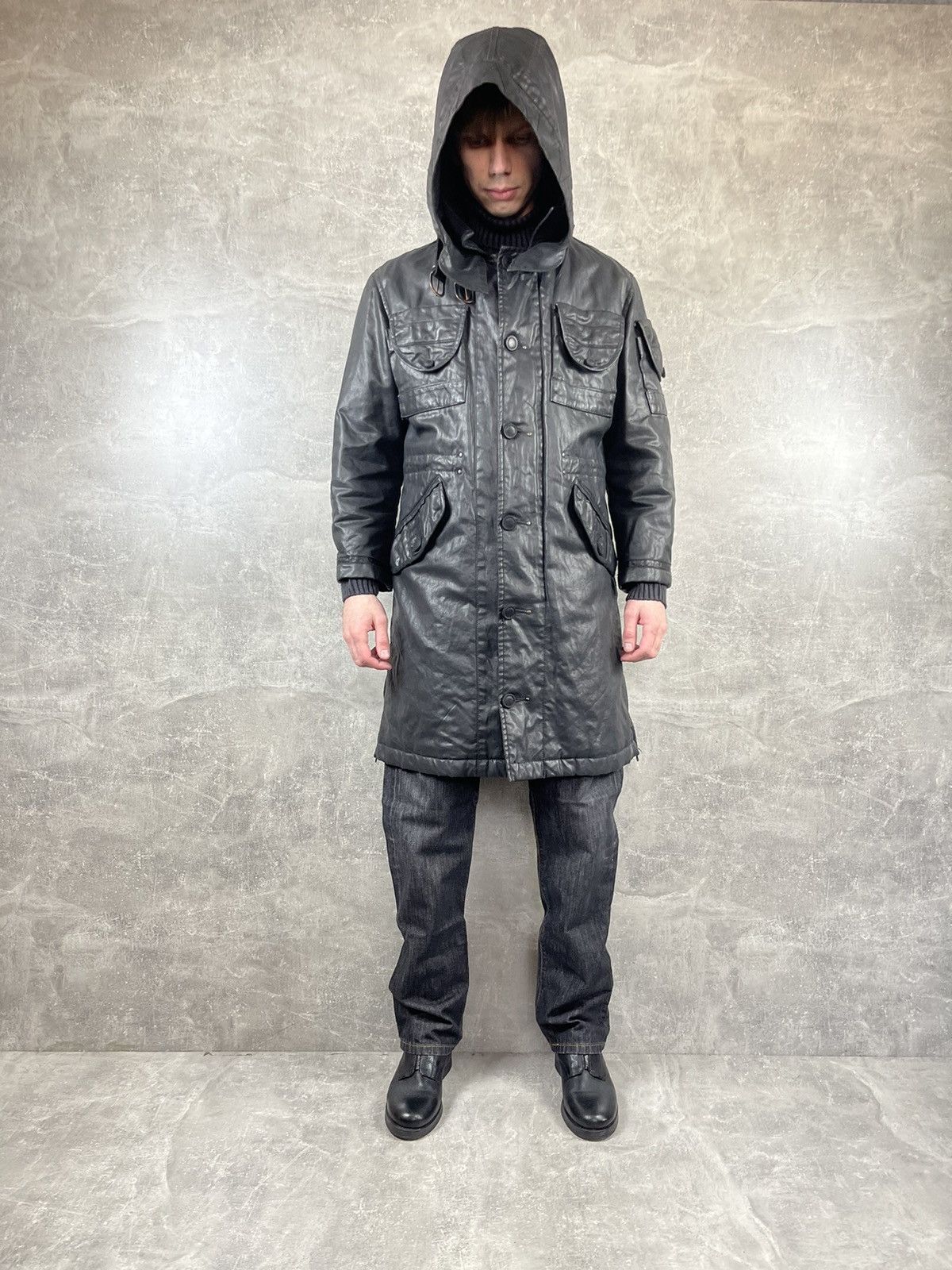Messagerie Messagerie Black Opium Avant Garde Rubberized Waterprof Coat Size US M / EU 48-50 / 2 - 9 Thumbnail