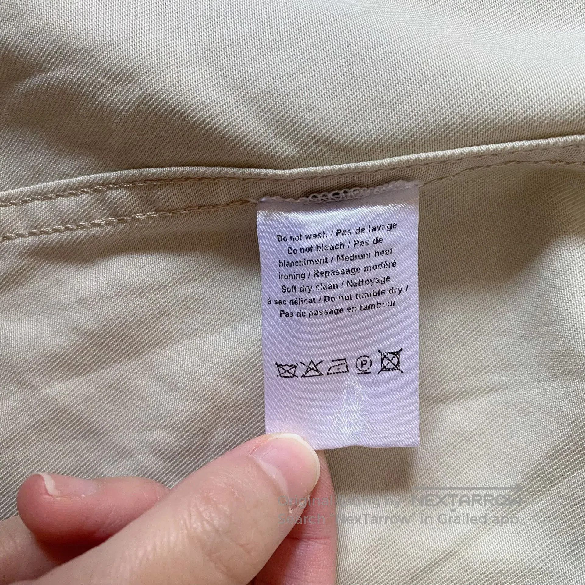 Lemaire multi-pocket boxy jacket shirt in cream. Size US L / EU 52-54 / 3 - 6 Thumbnail