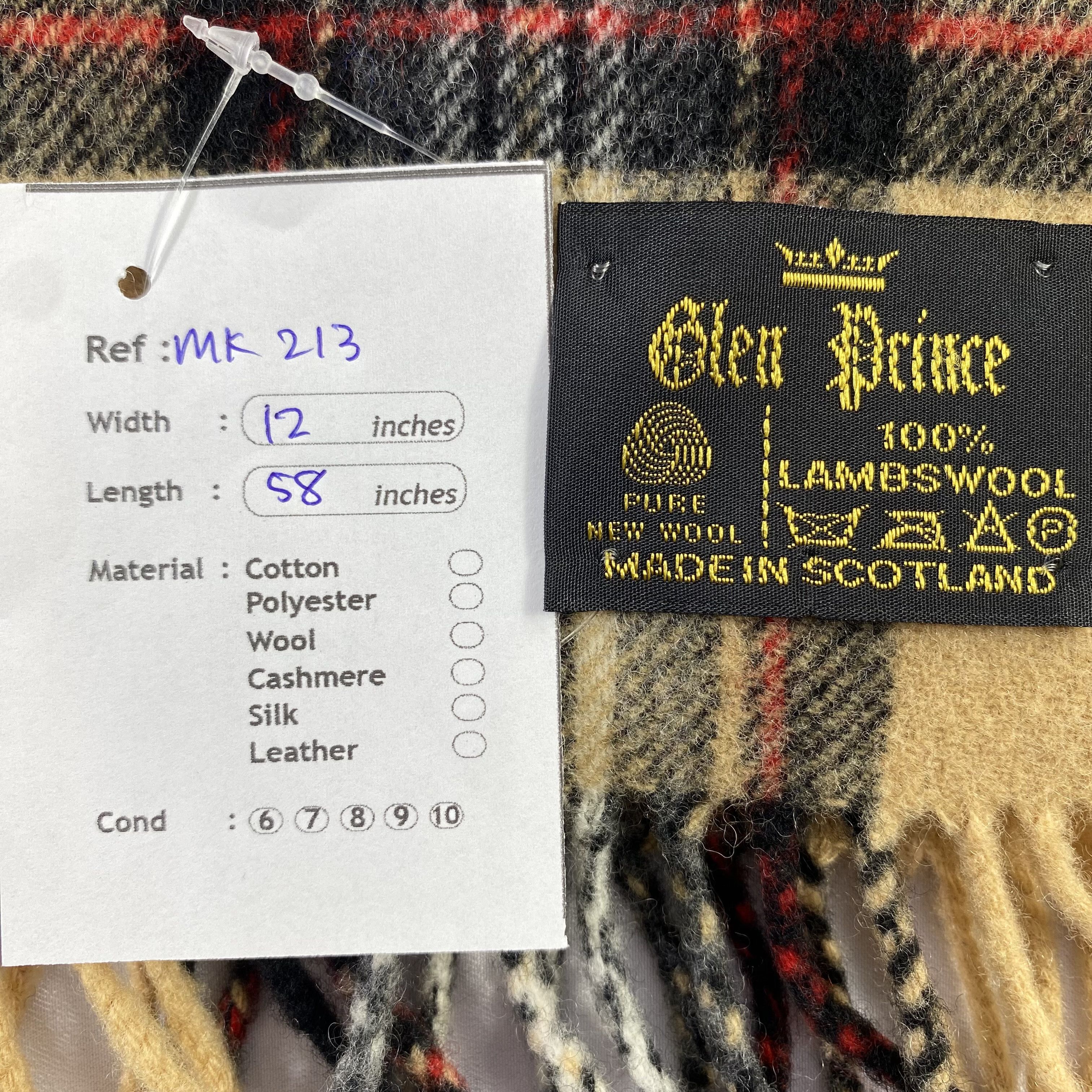 Designer Glen Prince Scarf Neck Wrap Wool Muffler Size ONE SIZE - 5 Thumbnail