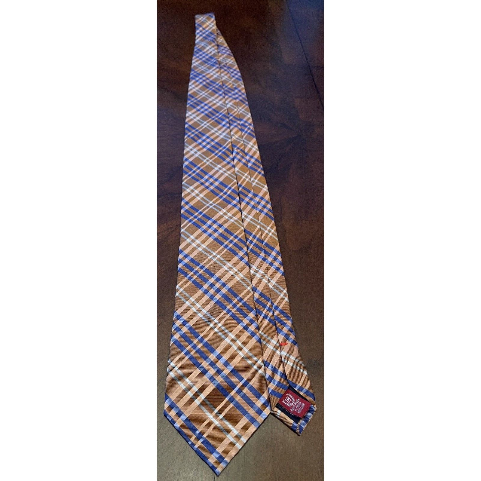 Chaps Chaps Orange Blue Hand Made 100% Silk Made In China Size ONE SIZE - 3 Thumbnail