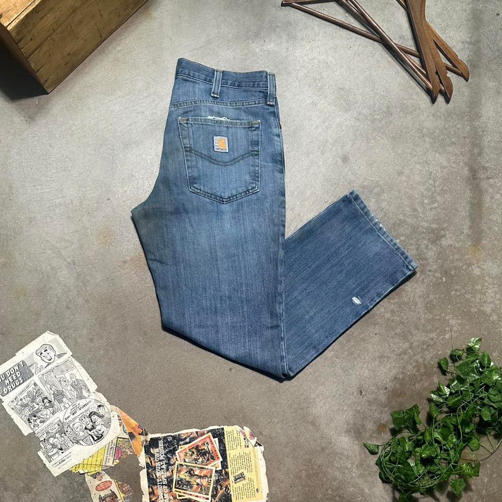 Carhartt Vintage Carhartt Distressed Stained Jeans Relaxed Fit Pants Size US 32 / EU 48 - 1 Thumbnail