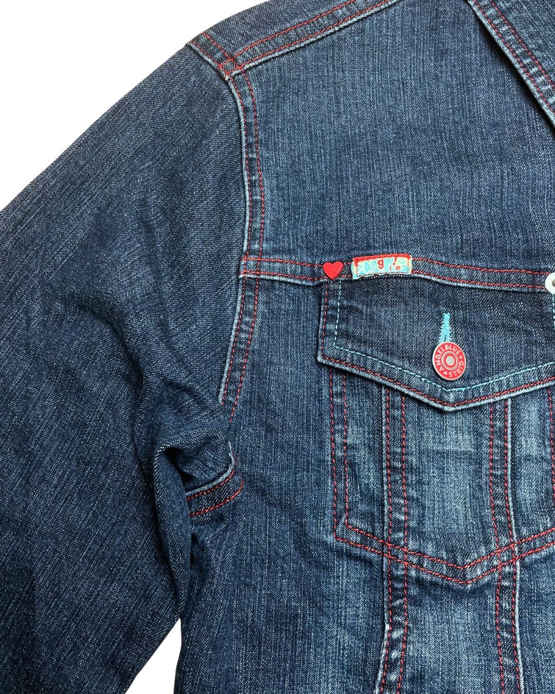 Angel Blue Angel Blue Stripe Hem Denim Jacket Size M / US 6-8 / IT 42-44 - 6 Thumbnail