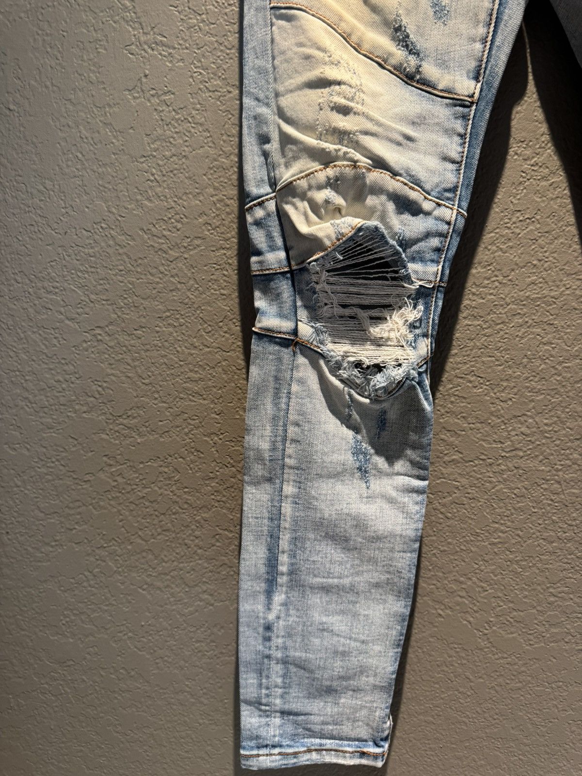 Crysp Denim Crysp Distressed Blue Biker Stitch Denim Size 30 Size US 30 / EU 46 - 6 Thumbnail