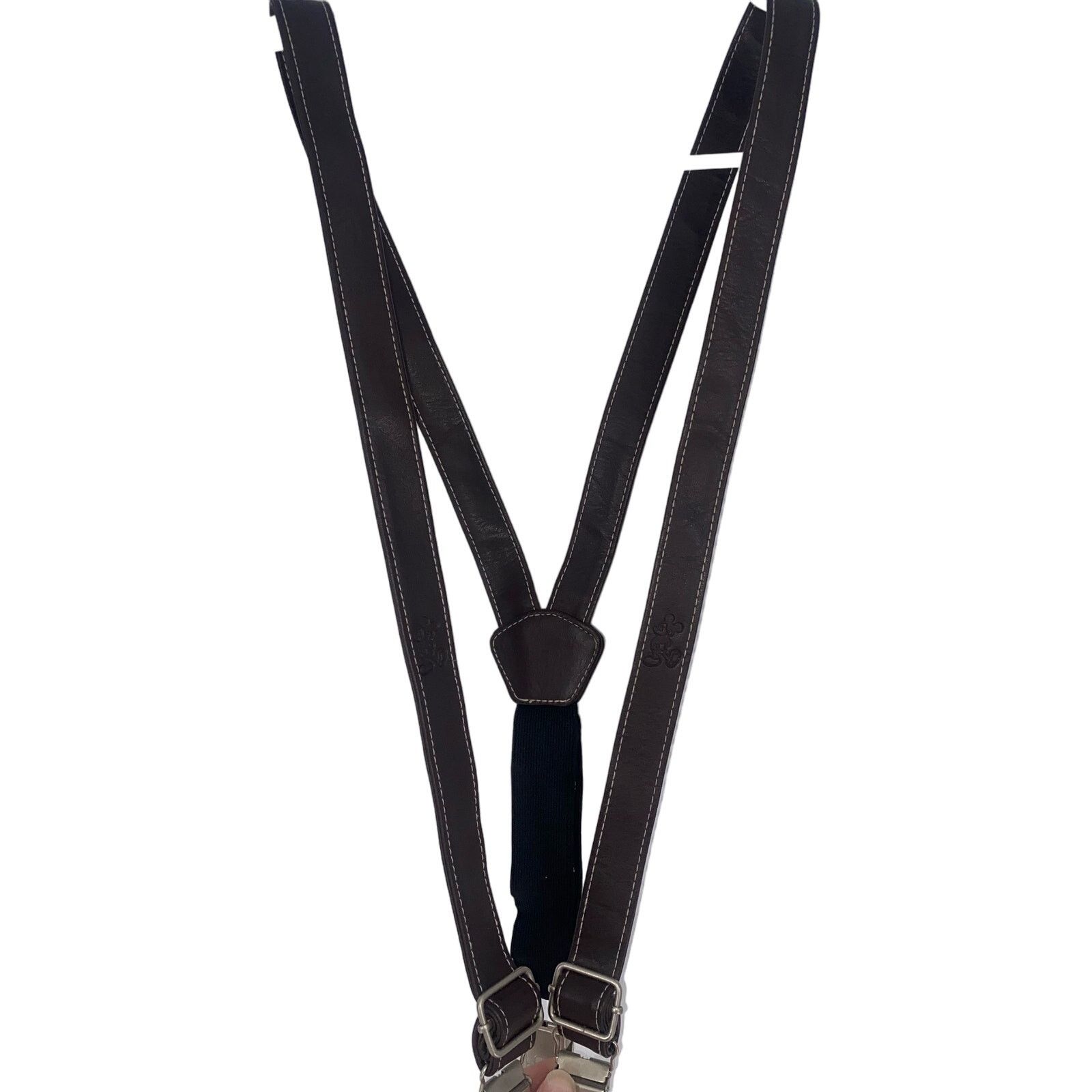 Disney MICKEY MOUSE BROWN LEATHER SUSPENDERS! PRETTY COOL! Size ONE SIZE - 2 Thumbnail