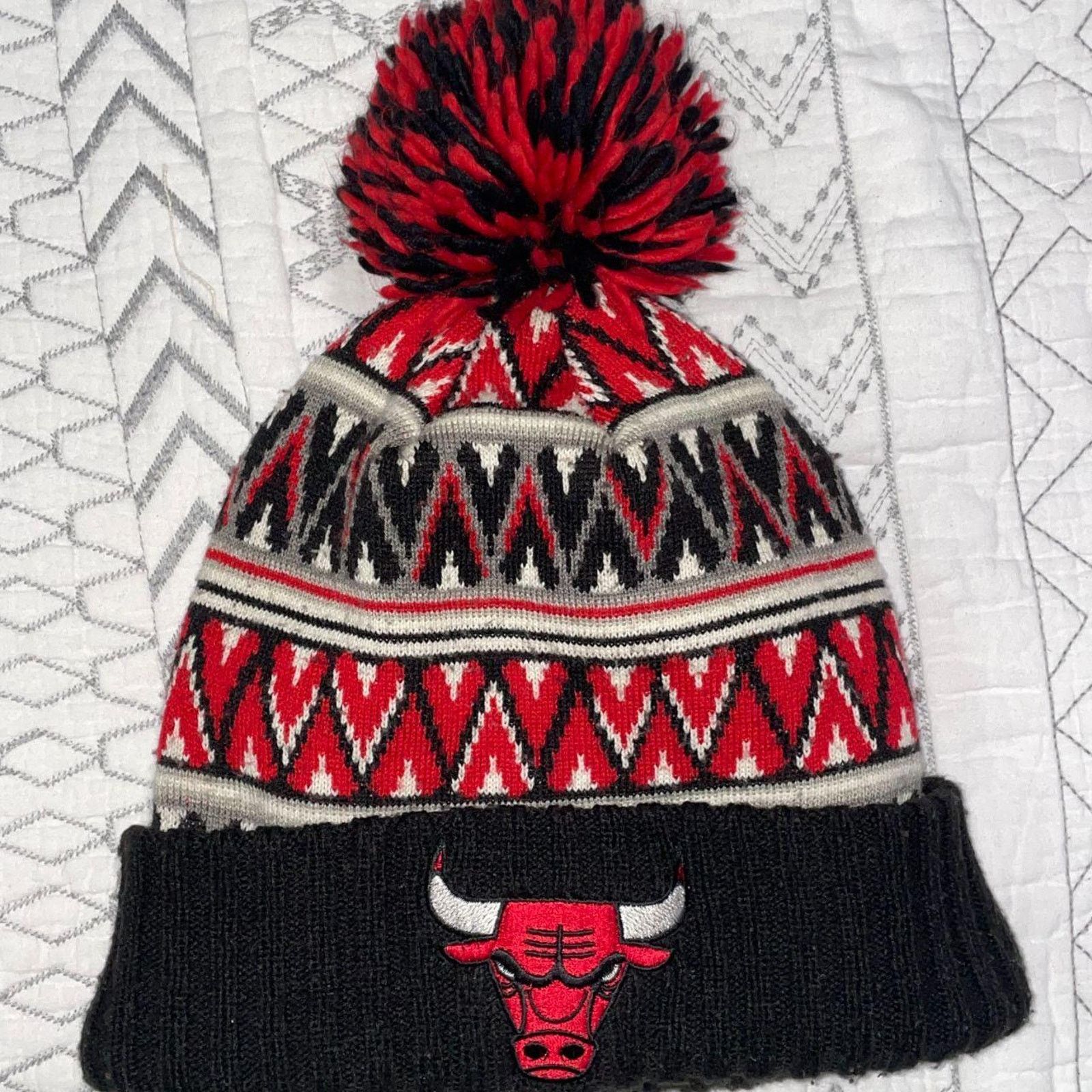 Mitchell & Ness Chicago Bulls Windy City Pom Winter Hat Size ONE SIZE - 1 Thumbnail