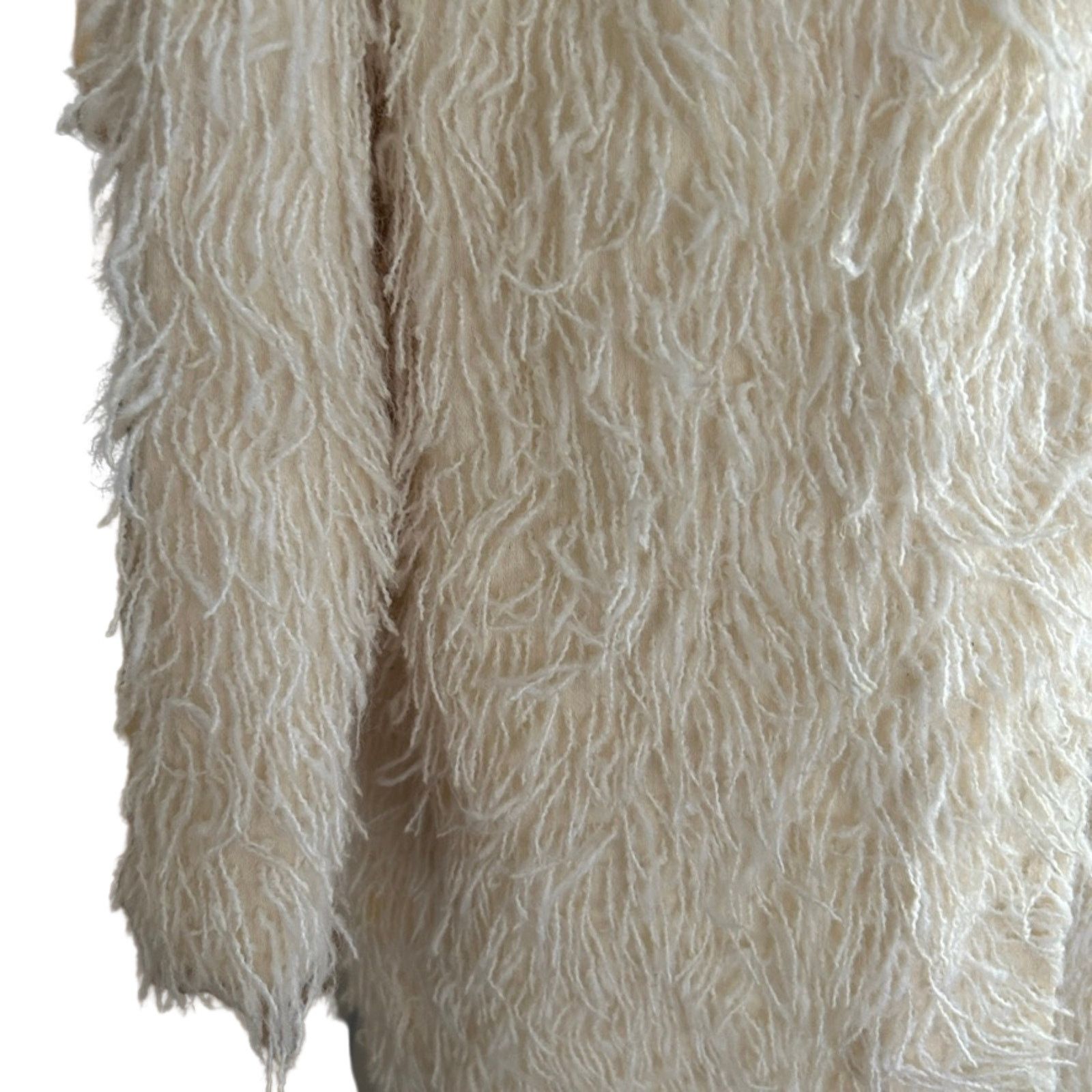 Helmut Lang Helmut Lang Wool-Blend Fringe Coat, Size XS Size XS / US 0-2 / IT 36-38 - 4 Thumbnail