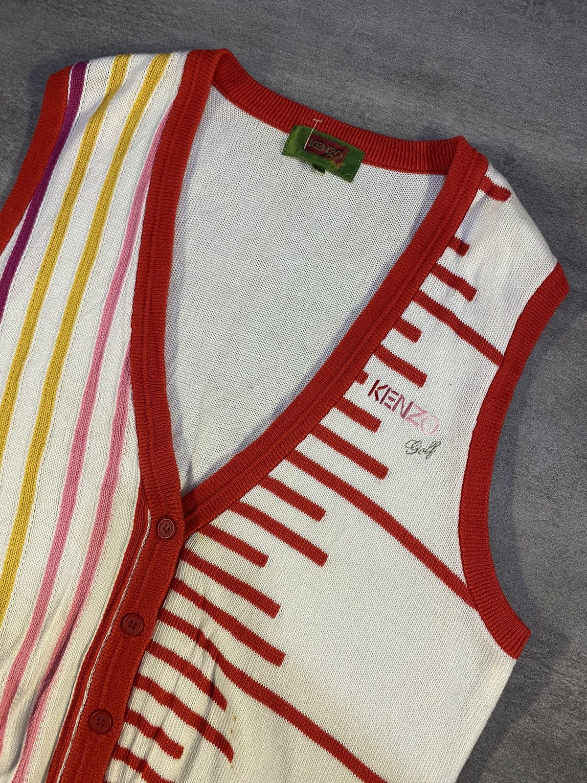 Japanese Brand × Kenzo × Vintage Vintage Kenzo Knit Vest Size XS / US 0-2 / IT 36-38 - 3 Thumbnail