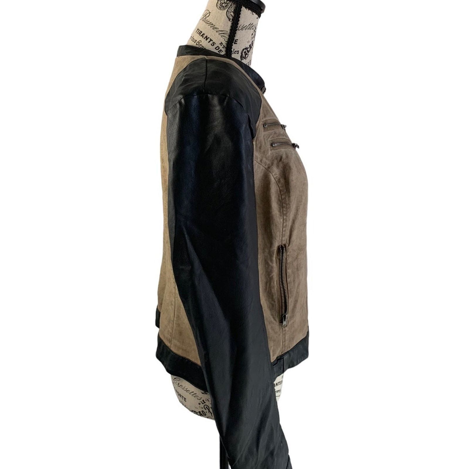Blanc Noir BLANC NOIR Women's Large Moto Jacket Faux Leather Y2K FLAWS Size L / US 10 / IT 46 - 7 Thumbnail
