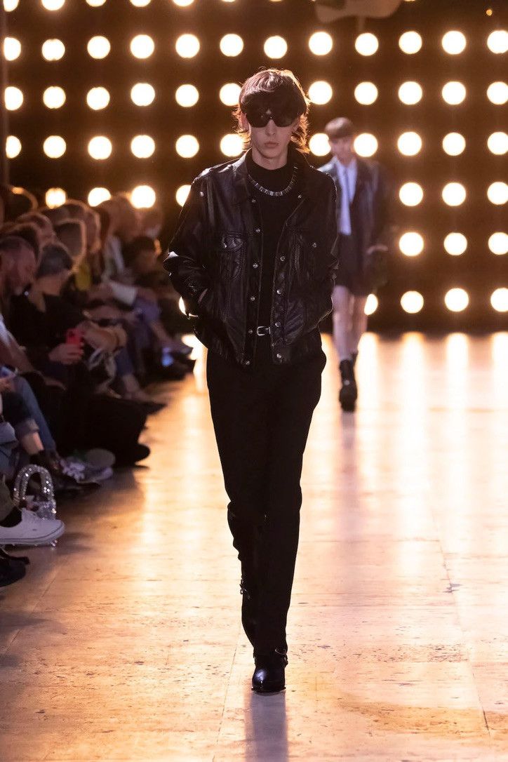 Celine SS23 Bauhaus Trucker Leather Jacket sz46 BNWT