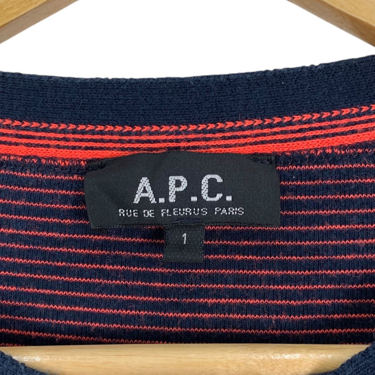 A.P.C. APC French Fashion Designer Casual Stripes Crewneck T-Shirt Size S / US 4 / IT 40 - 4 Thumbnail