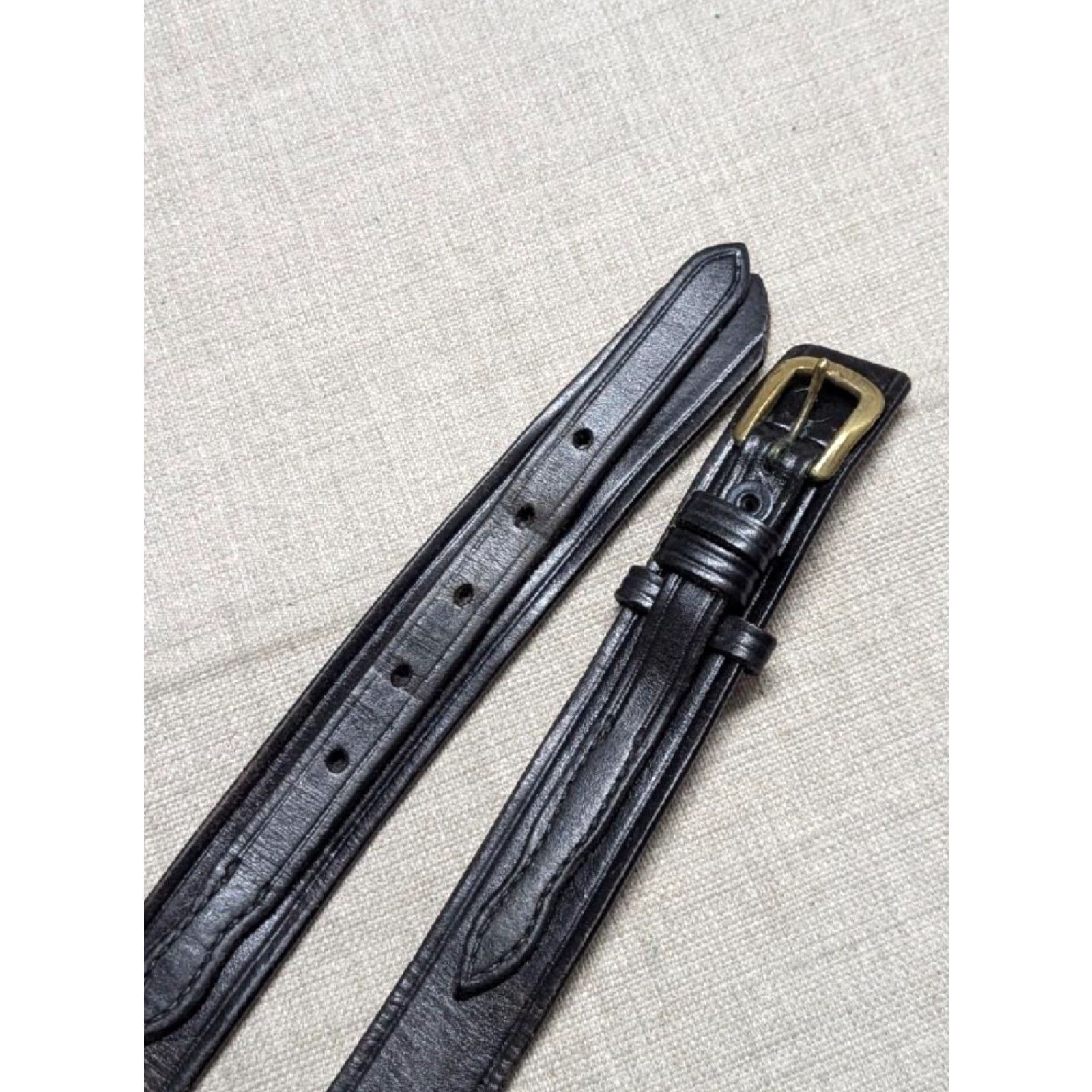 Vintage VINTAGE western belt Don Hume Ranger belt 36 black leather cowhide Size 36 - 2 Thumbnail