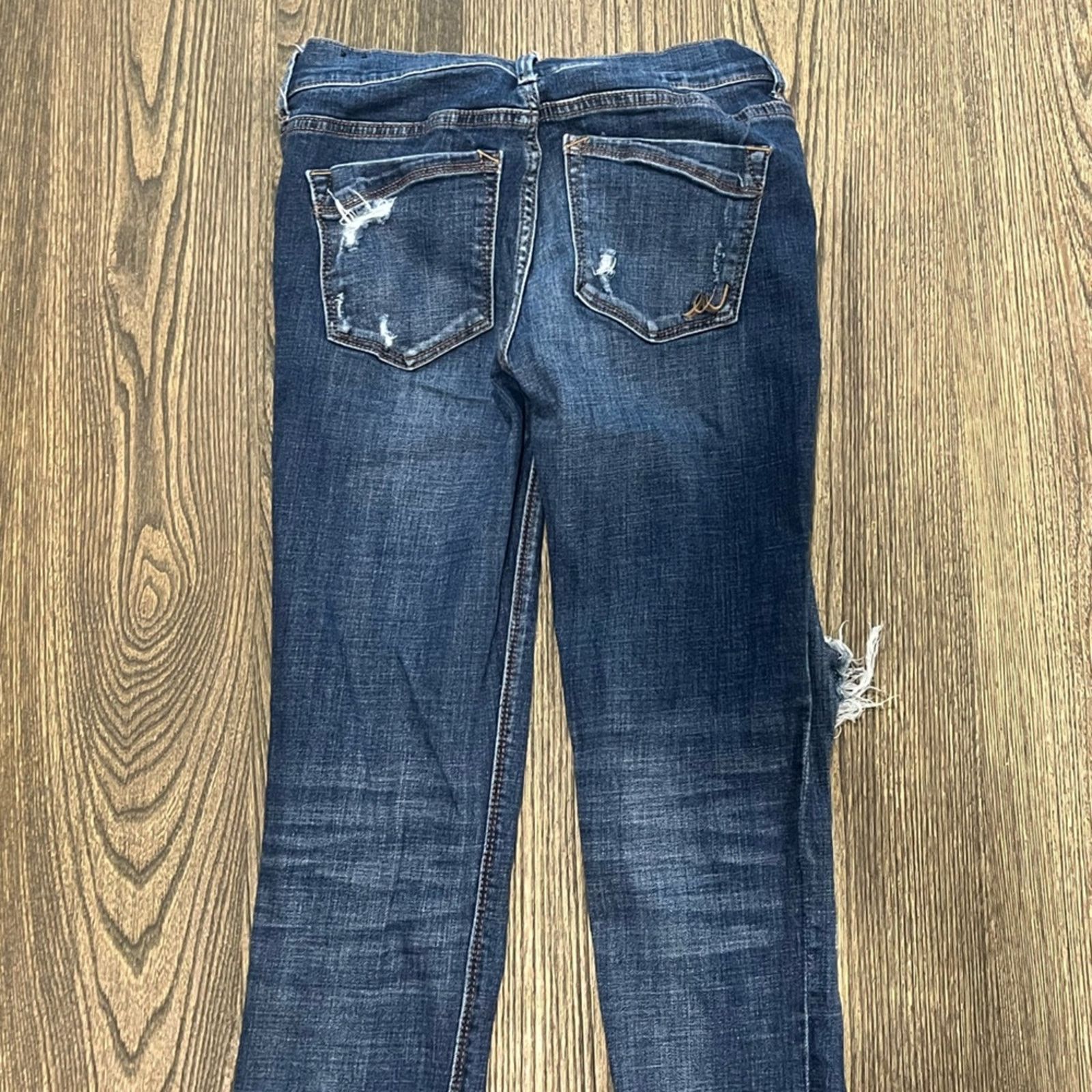 Express Express Jeans Mia Legging Mid-Rise Distressed Denim Size 2L Size 26" / US 2 / IT 38 - 11 Thumbnail