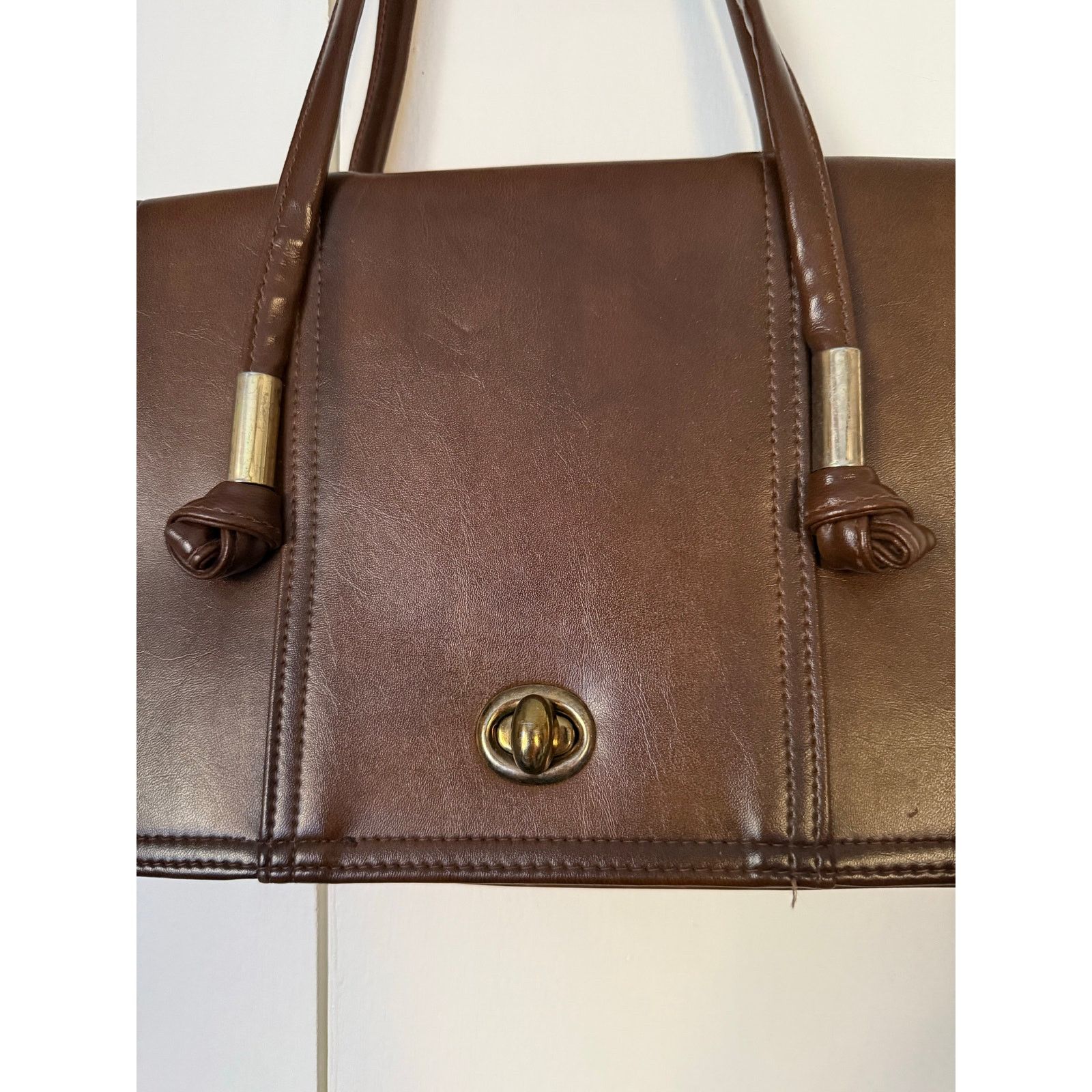 Vintage Vintage 70’s Brown Leather Purse Classic Retro Shoulder Bag Size ONE SIZE - 3 Thumbnail